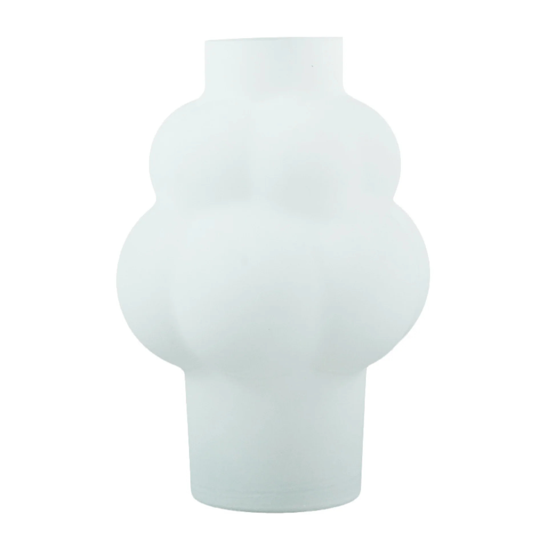 Foxy vase en verre blanc 21 cm