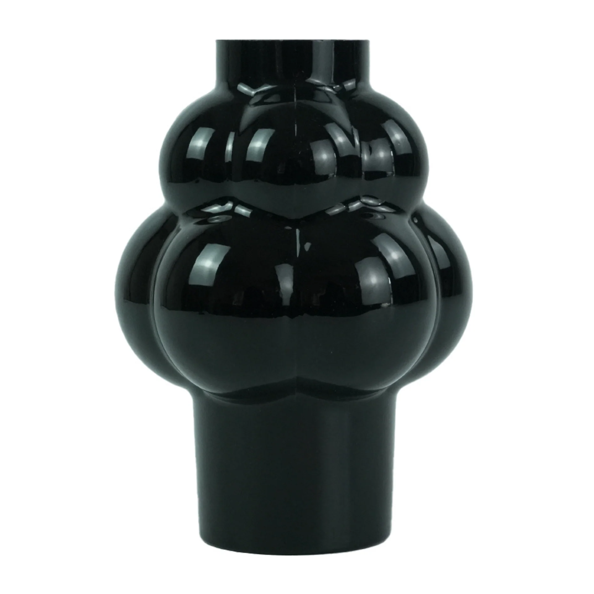 Foxy vase en verre noir 21 cm