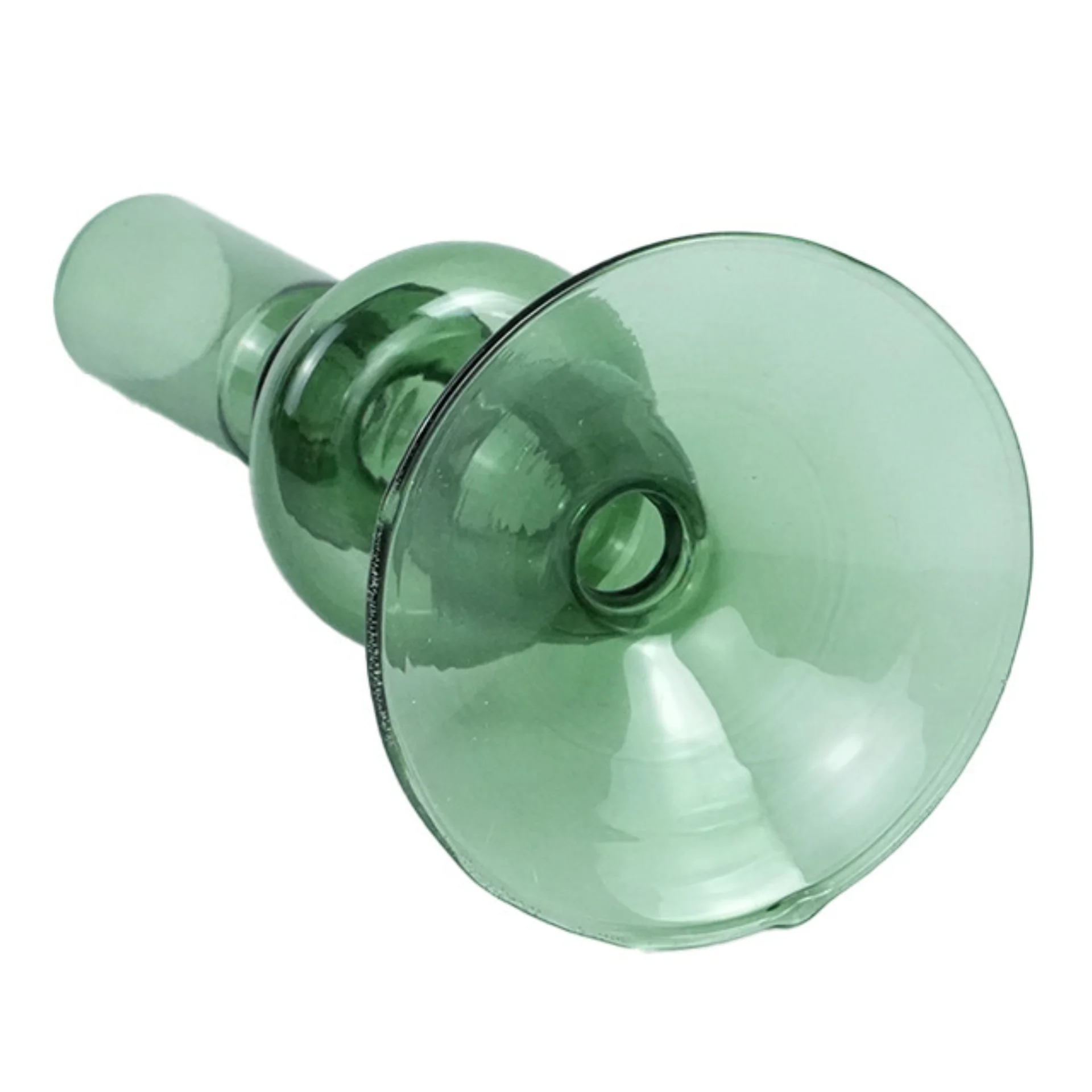 Gracie porte-bougie en verre vert 18 cm - Image 4