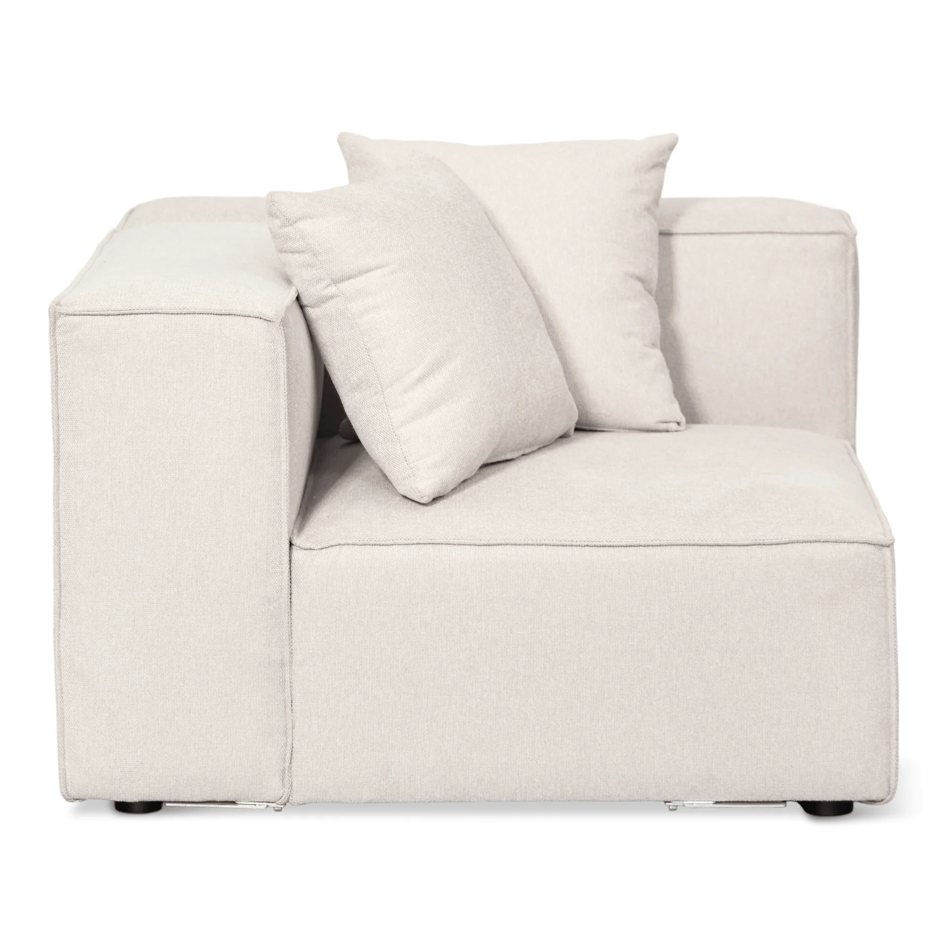Hailey - Canapé d'angle beige avec 4 modules (Configuration 1) L: 368 x P: 247 x H: 65 cm - Image 7