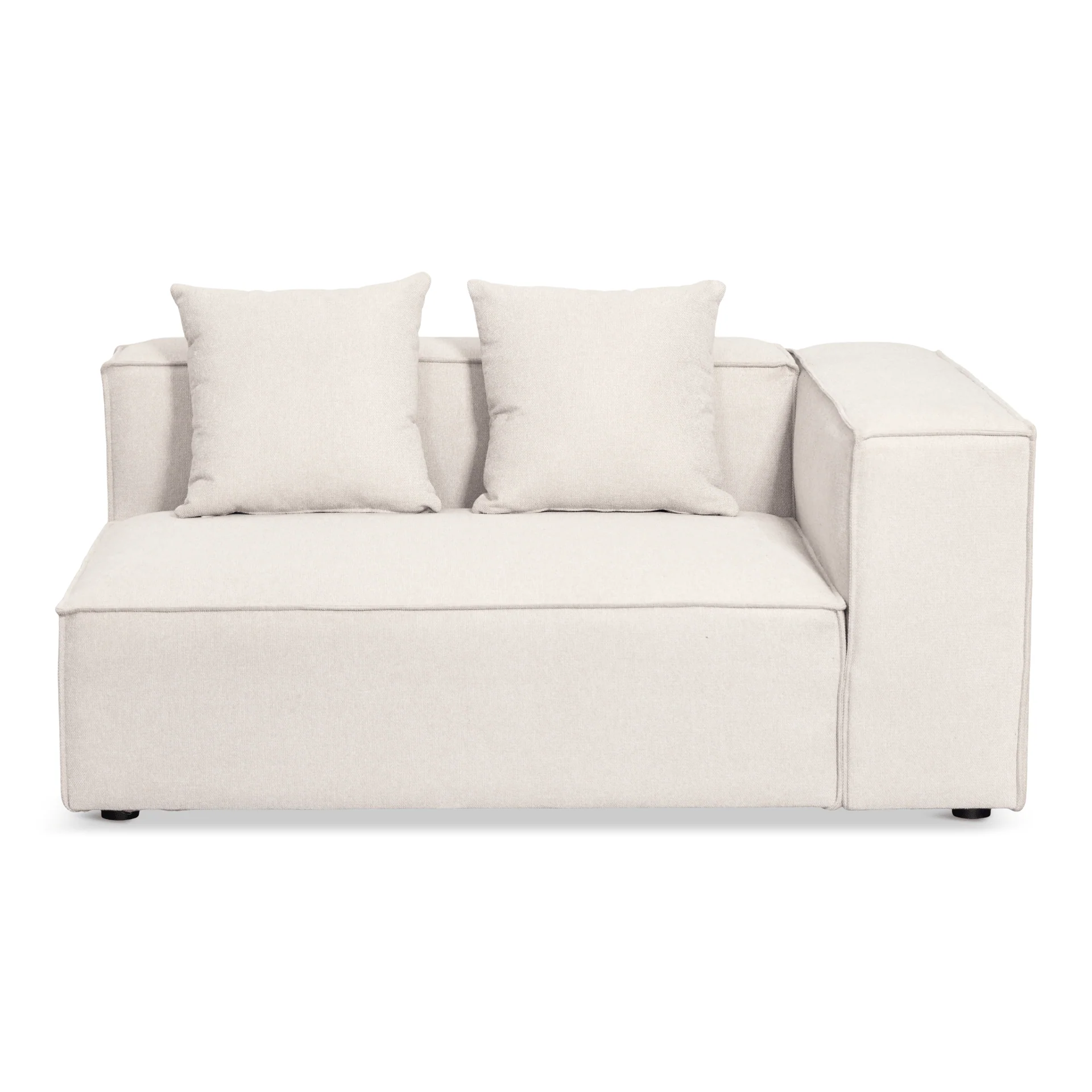 Hailey - Canapé d'angle beige avec 4 modules (Configuration 1) L: 368 x P: 247 x H: 65 cm - Image 9