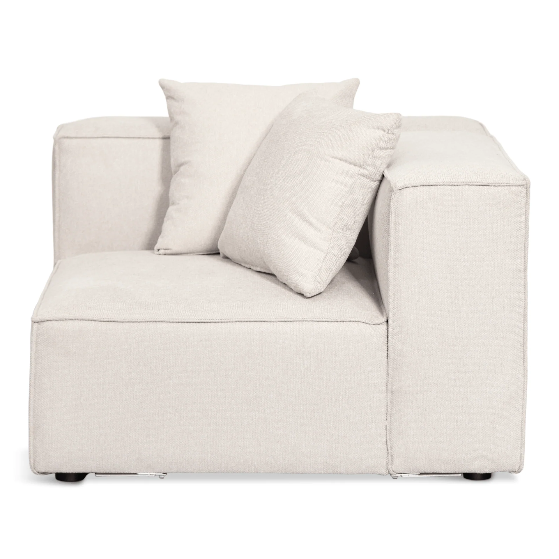 Hailey - Canapé d'angle modulaire beige avec 4 modules (Configuration 2) L: 368 x P: 247 x H: 65 cm - Image 9
