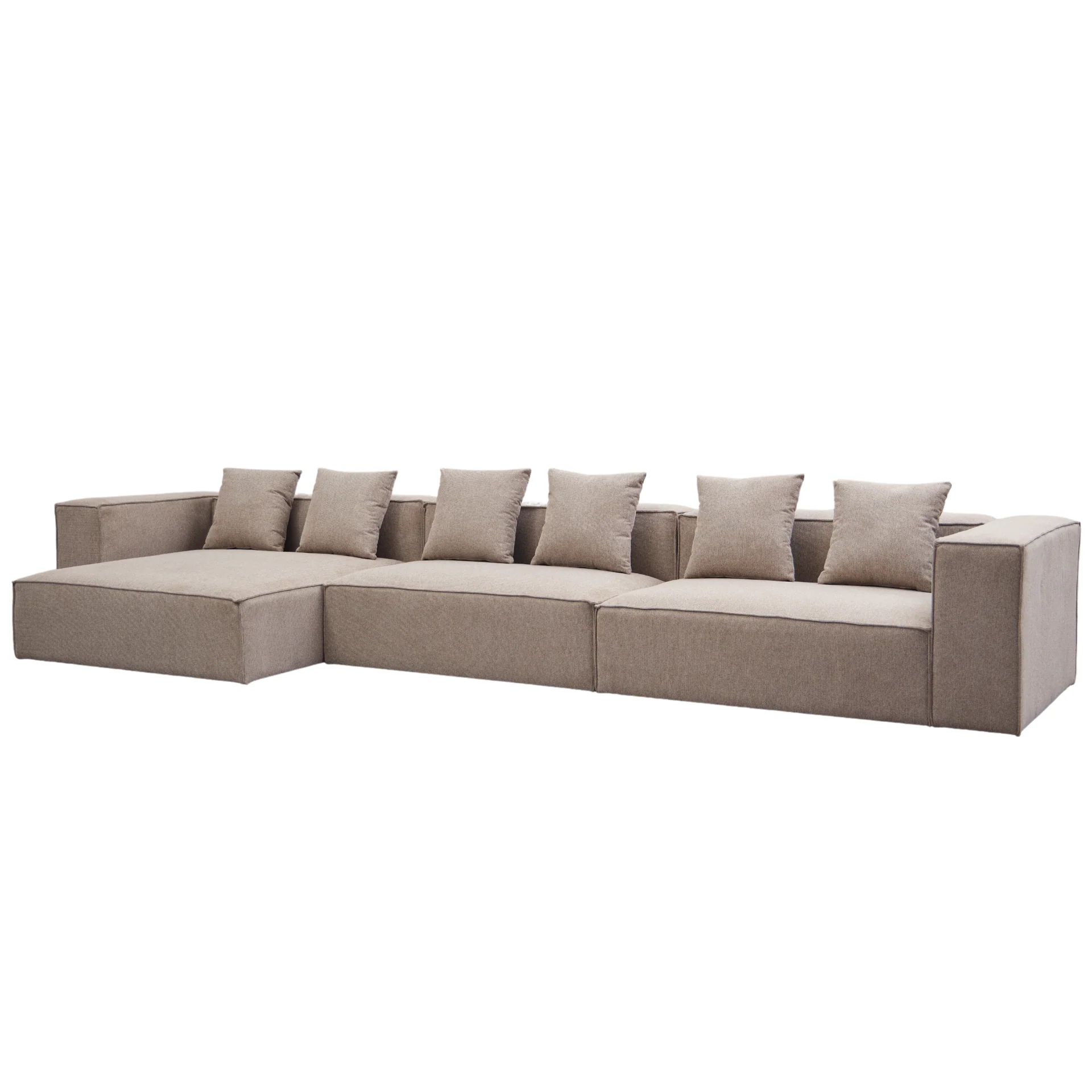 Hailey - Canapé modul chaiselong gauche en sable avec 3 modules L : 415 x P : 148 x H : 65 cm - Image 5