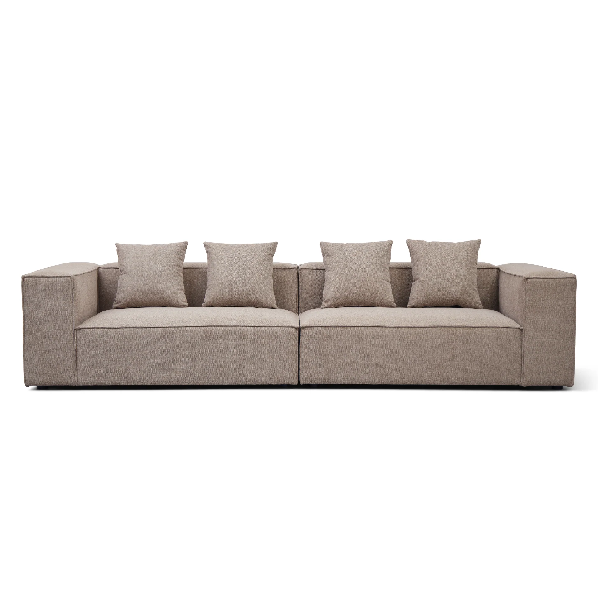 Hailey - Canapé modul en sable avec 2 modules L : 294 x P : 100 x H : 65 cm