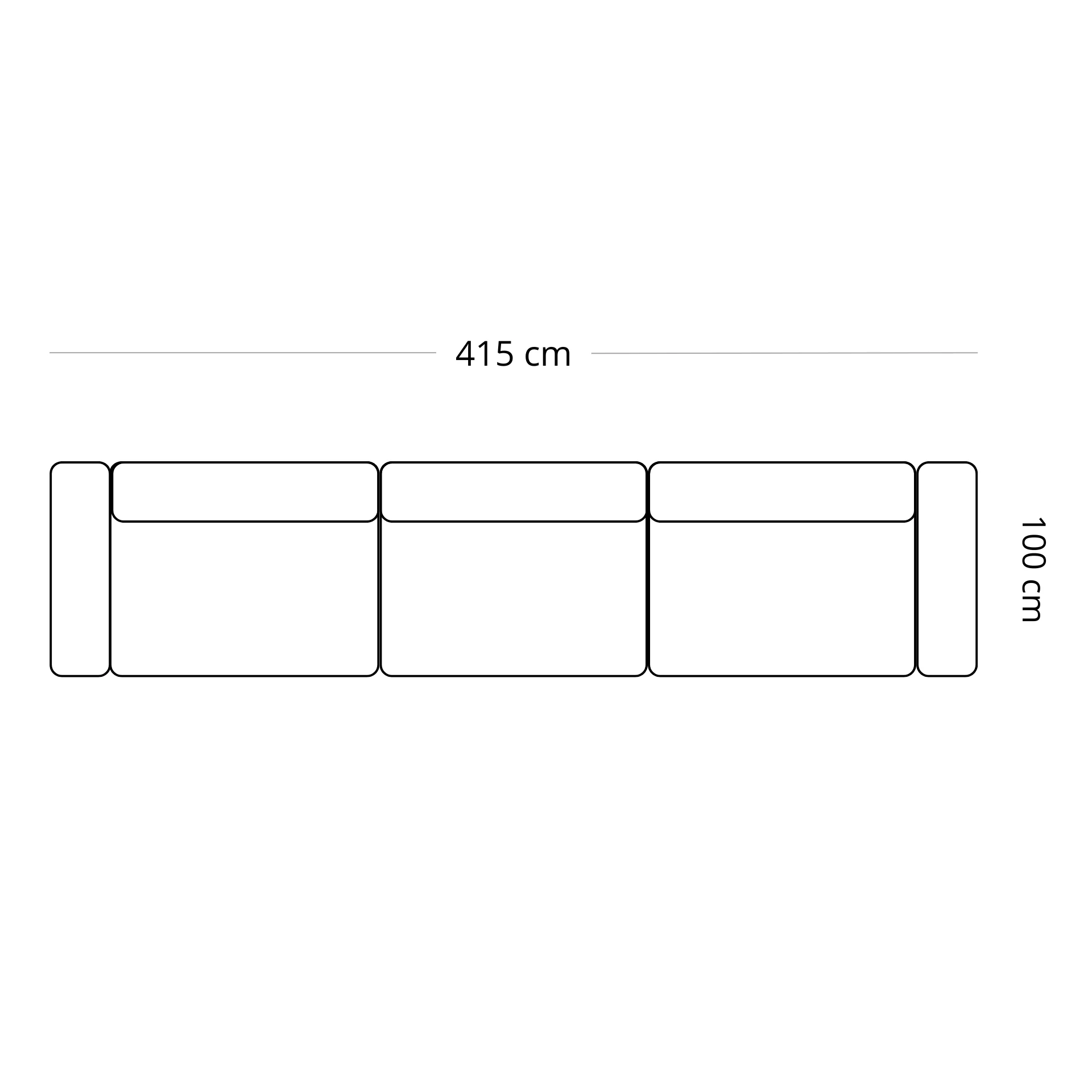 Hailey - Canapé modul en sable avec 3 modules L : 415 x P : 100 x H : 65 cm - Image 6