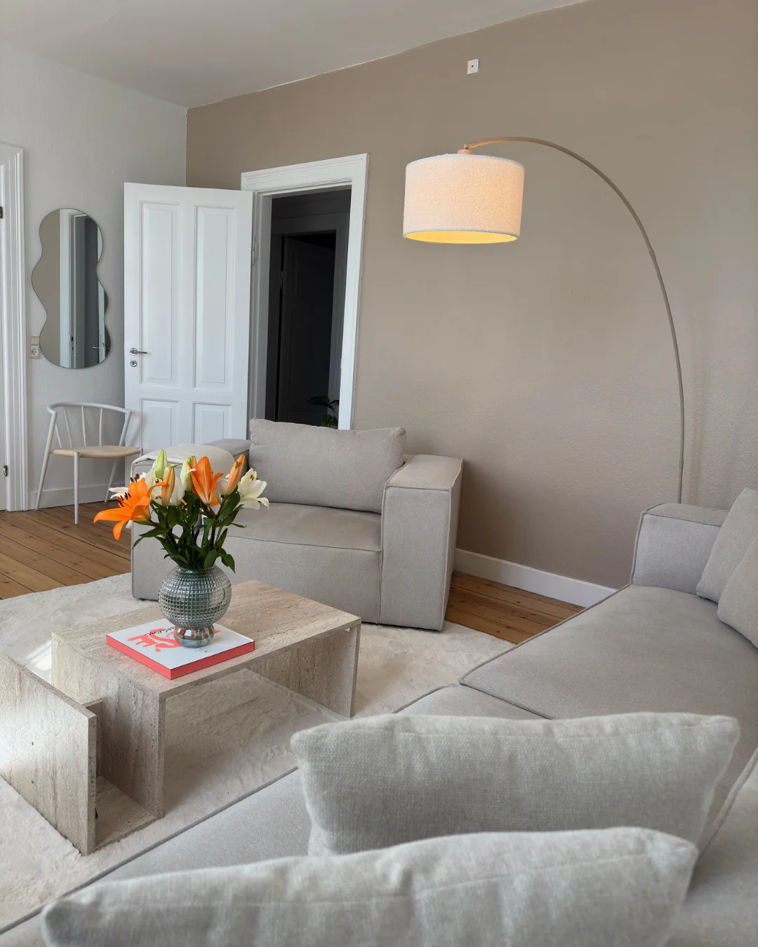 Hailey - Canapé modulaire à méridienne gauche beige avec 3 modules L: 415 x P: 148 x H: 65 cm - Image 4