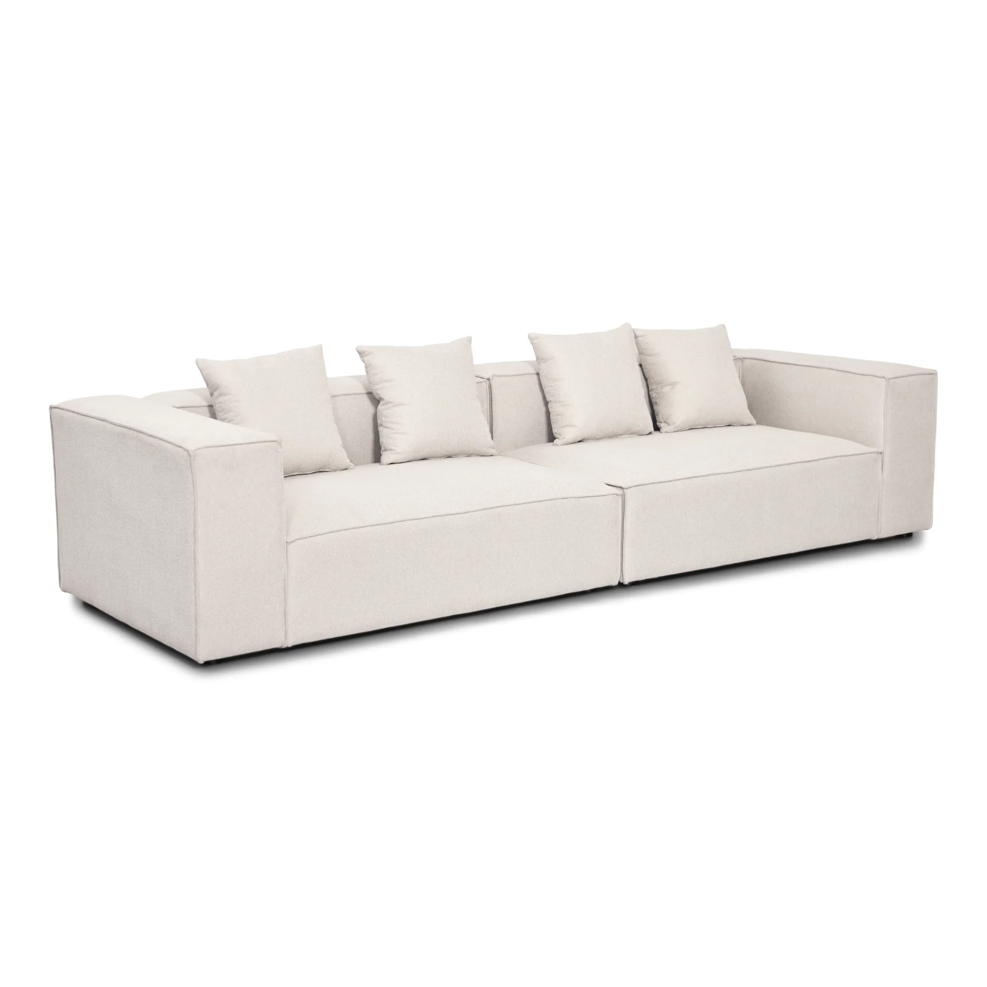 Hailey - Canapé modulaire beige avec 2 modules L: 294 x P: 100 x H: 65 cm - Image 7