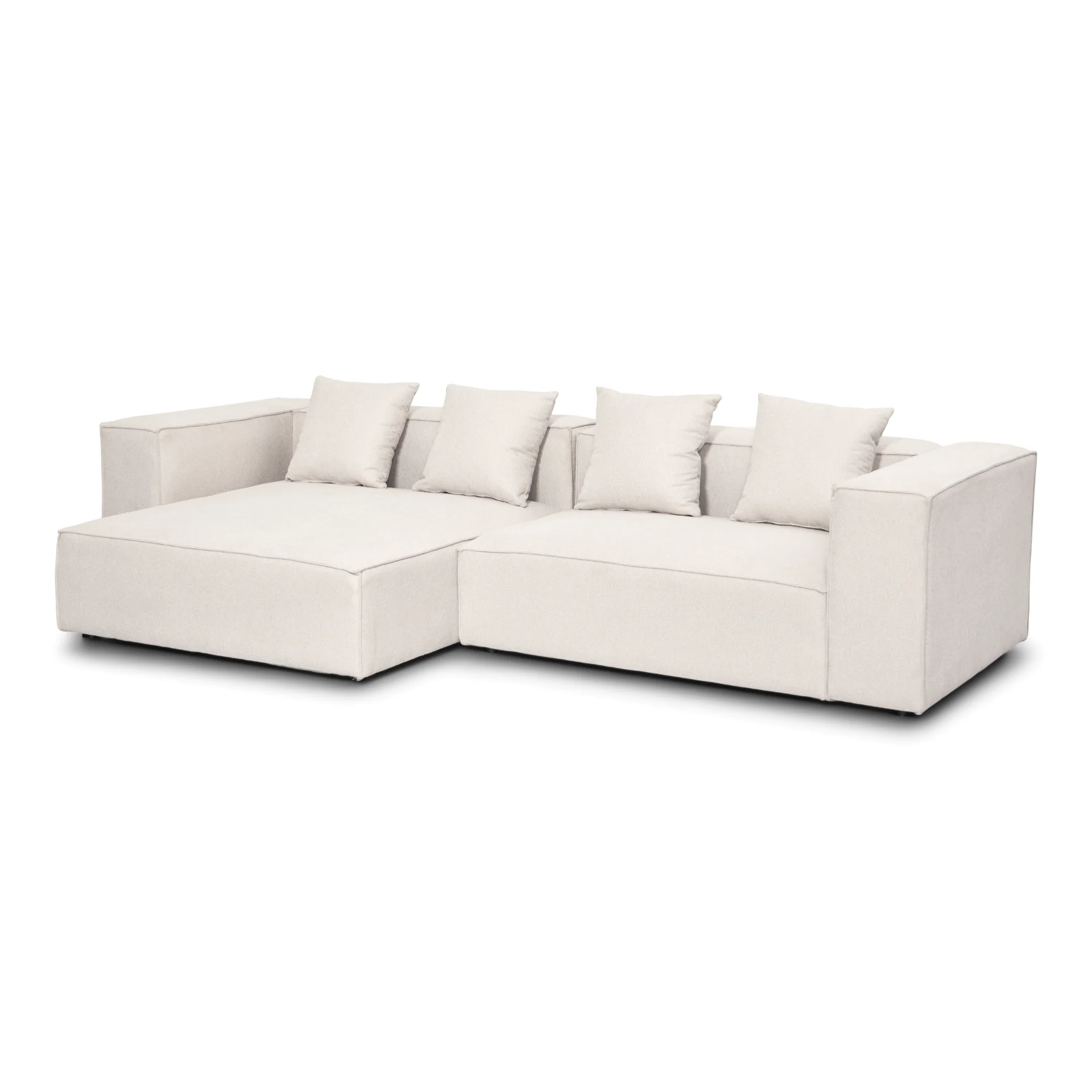 Hailey - Canapé modulaire beige avec méridienne gauche et 2 modules L: 294 x P: 148 x H: 65 cm - Image 7