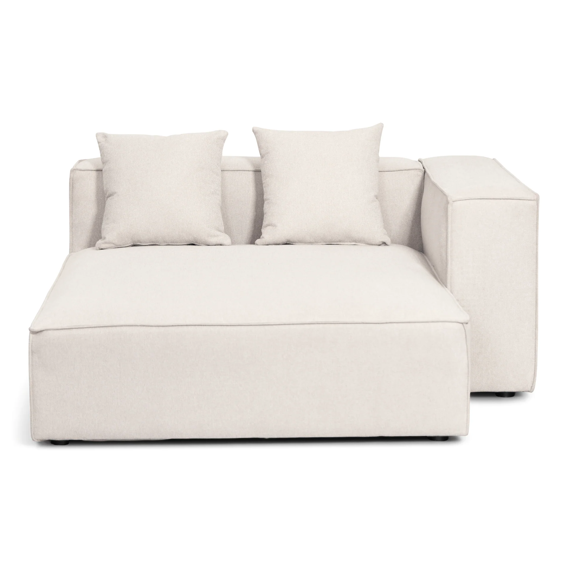 Hailey - Canapé modulaire en U beige avec 4 modules - Méridienne droite L: 368 x P: 247 x H: 65 cm - Image 10