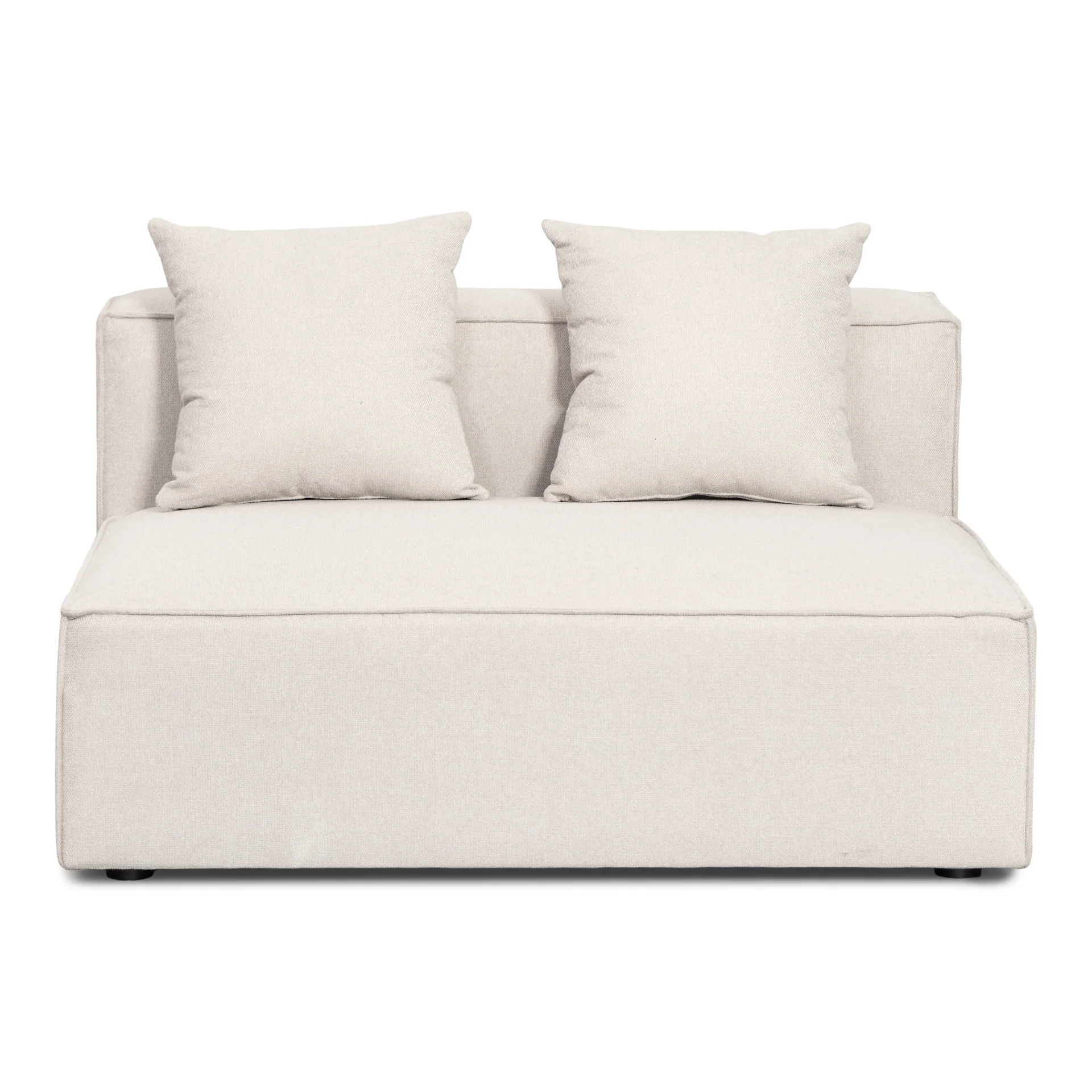 Hailey - Canapé modulaire en U beige avec 4 modules - Méridienne droite L: 368 x P: 247 x H: 65 cm - Image 11