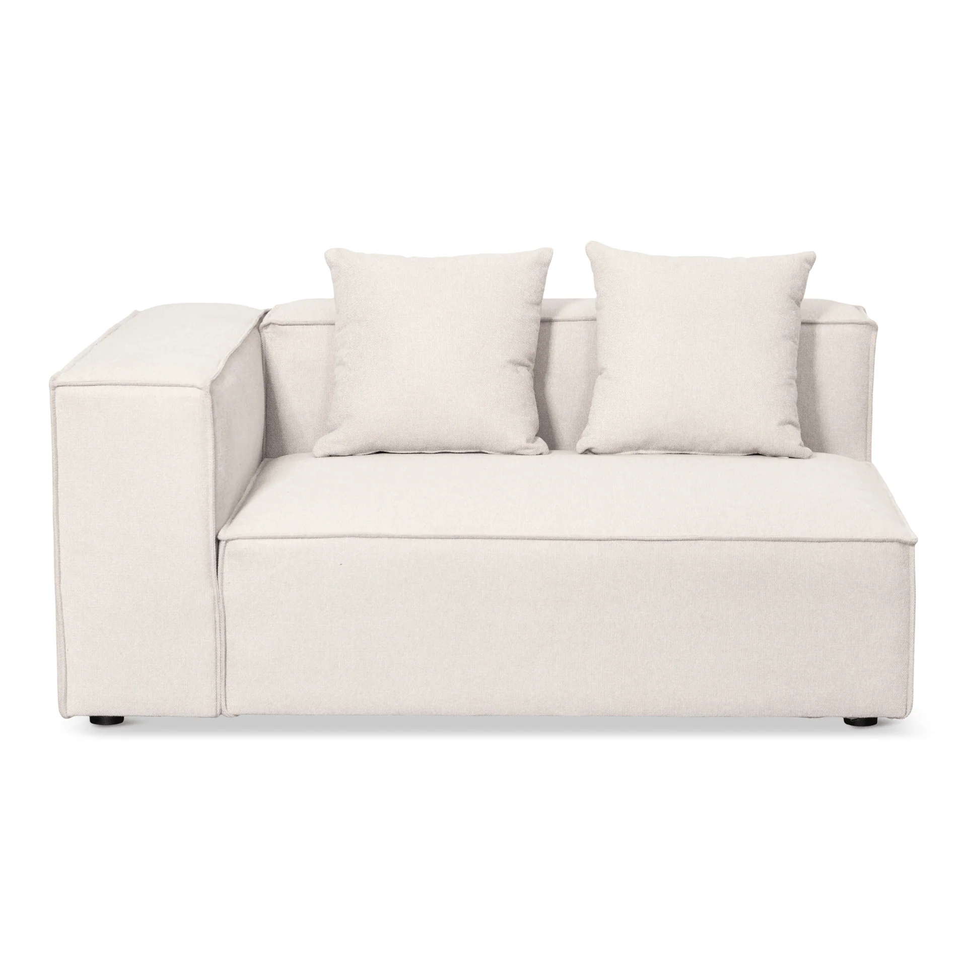 Hailey - Canapé modulaire en U beige avec 4 modules - Méridienne droite L: 368 x P: 247 x H: 65 cm - Image 7