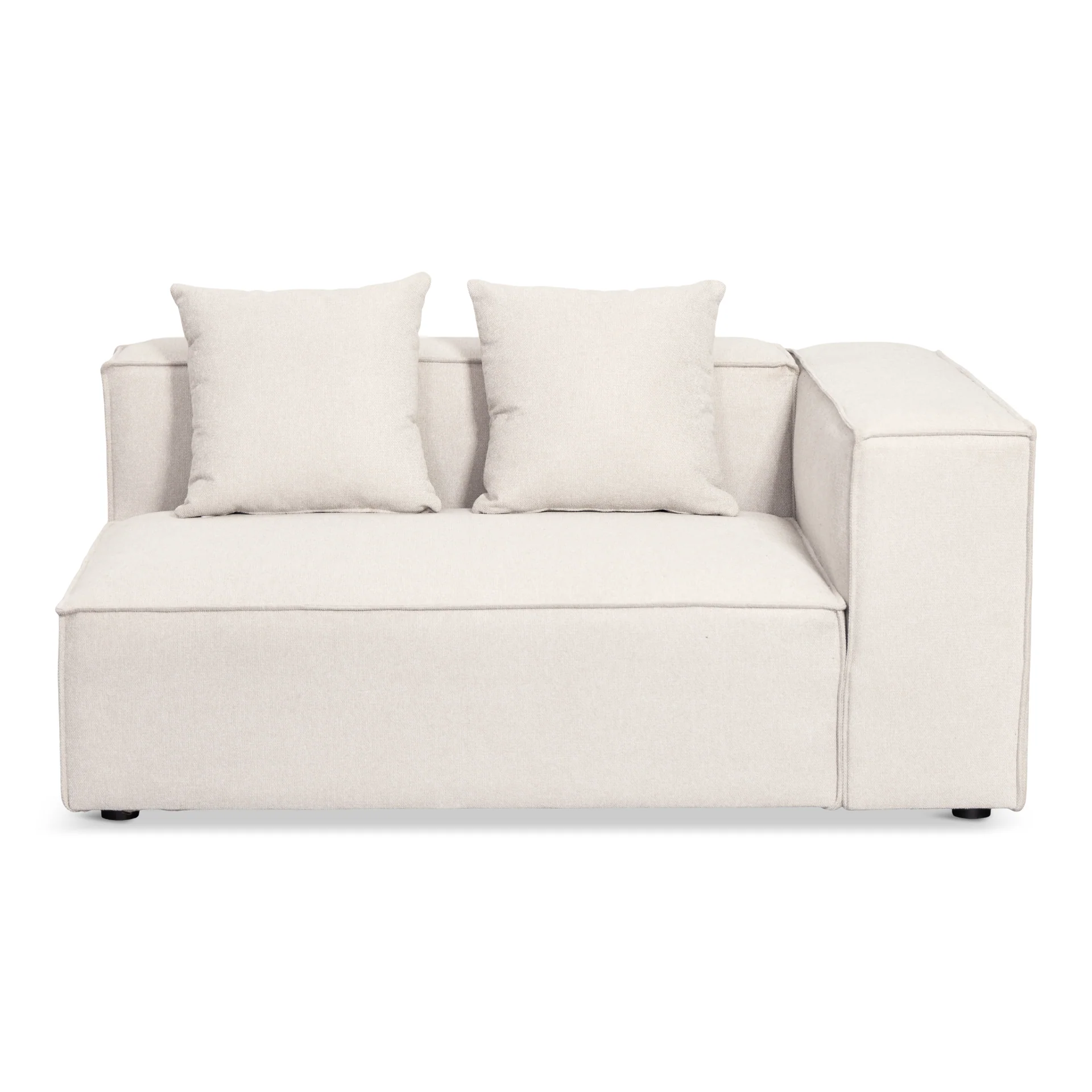 Hailey - Canapé d'angle modulaire beige avec 4 modules (Configuration 2) L: 368 x P: 247 x H: 65 cm - Image 11