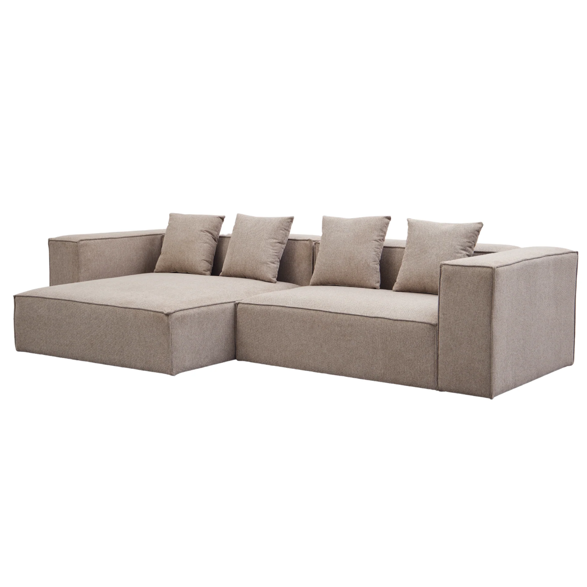 Hailey - Chaiselong modul canapé gauche en sable avec 2 modules L : 294 x P : 148 x H : 65 cm - Image 6