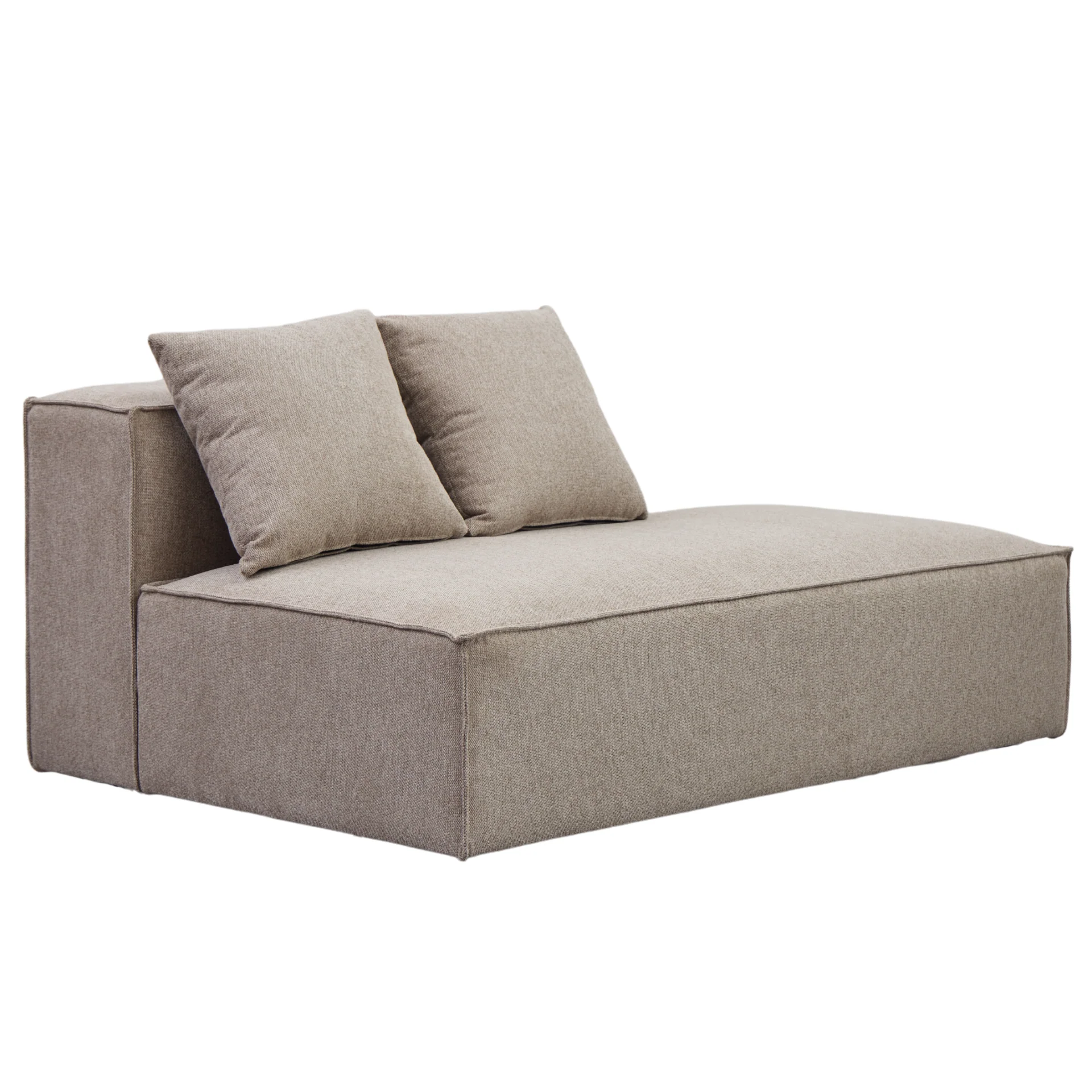 Hailey module avec dossier partiel côté droit en sable L : 148 x P : 100 x H : 65 cm - Image 4