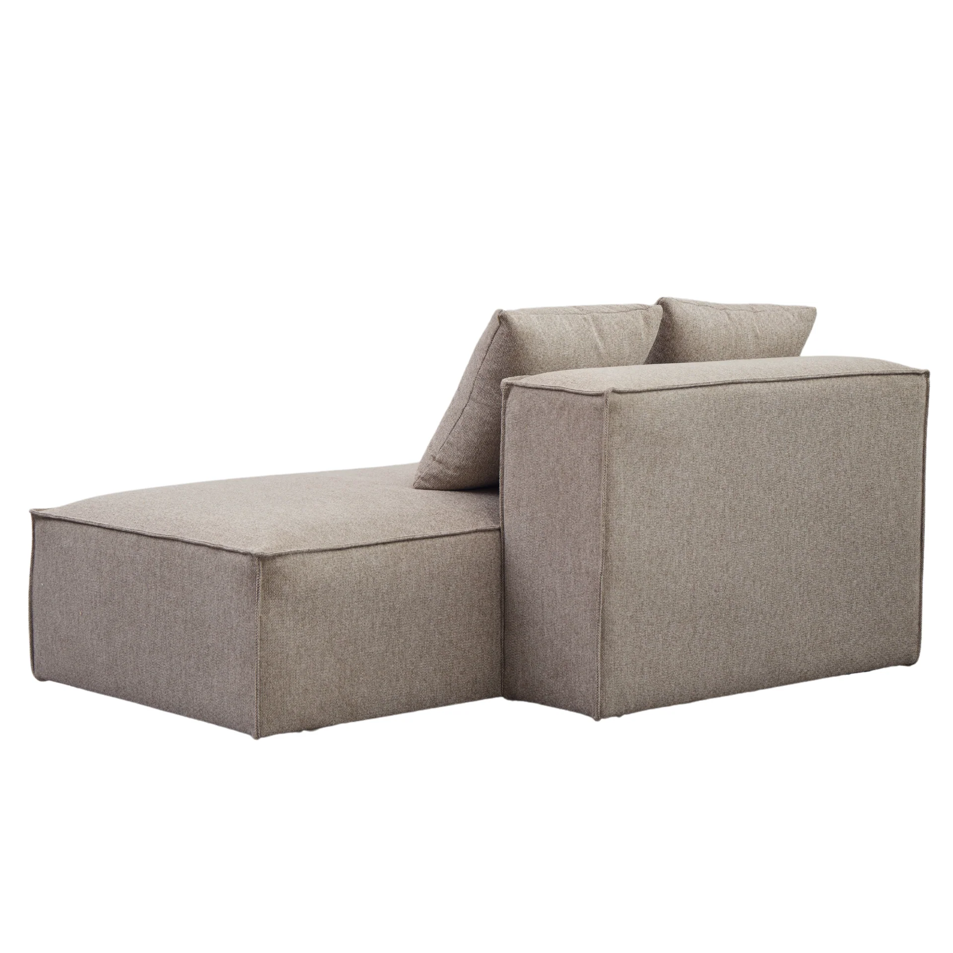 Hailey module avec dossier partiel côté droit en sable L : 148 x P : 100 x H : 65 cm - Image 6