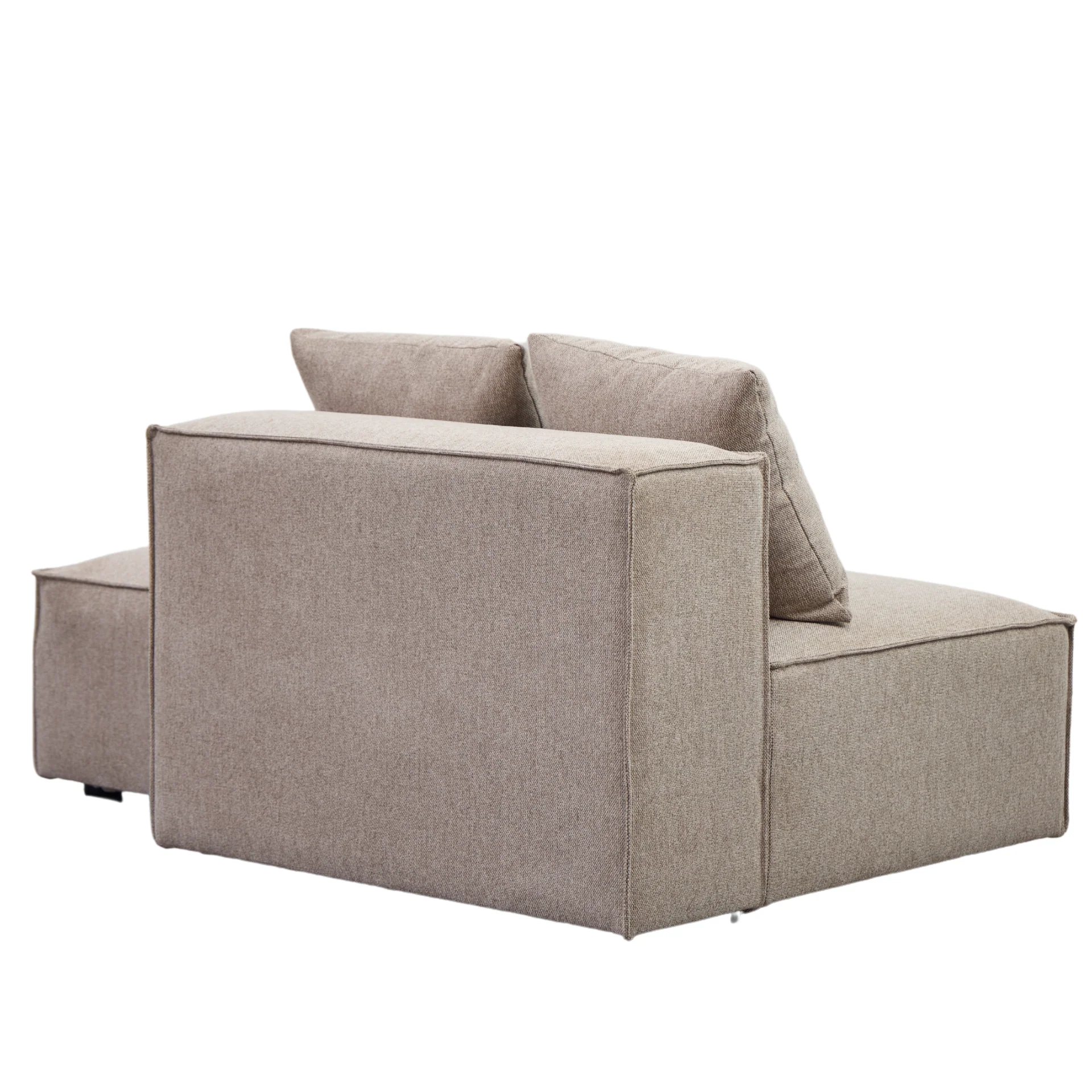 Hailey module avec dossier partiel côté droit en sable L : 148 x P : 100 x H : 65 cm - Image 8