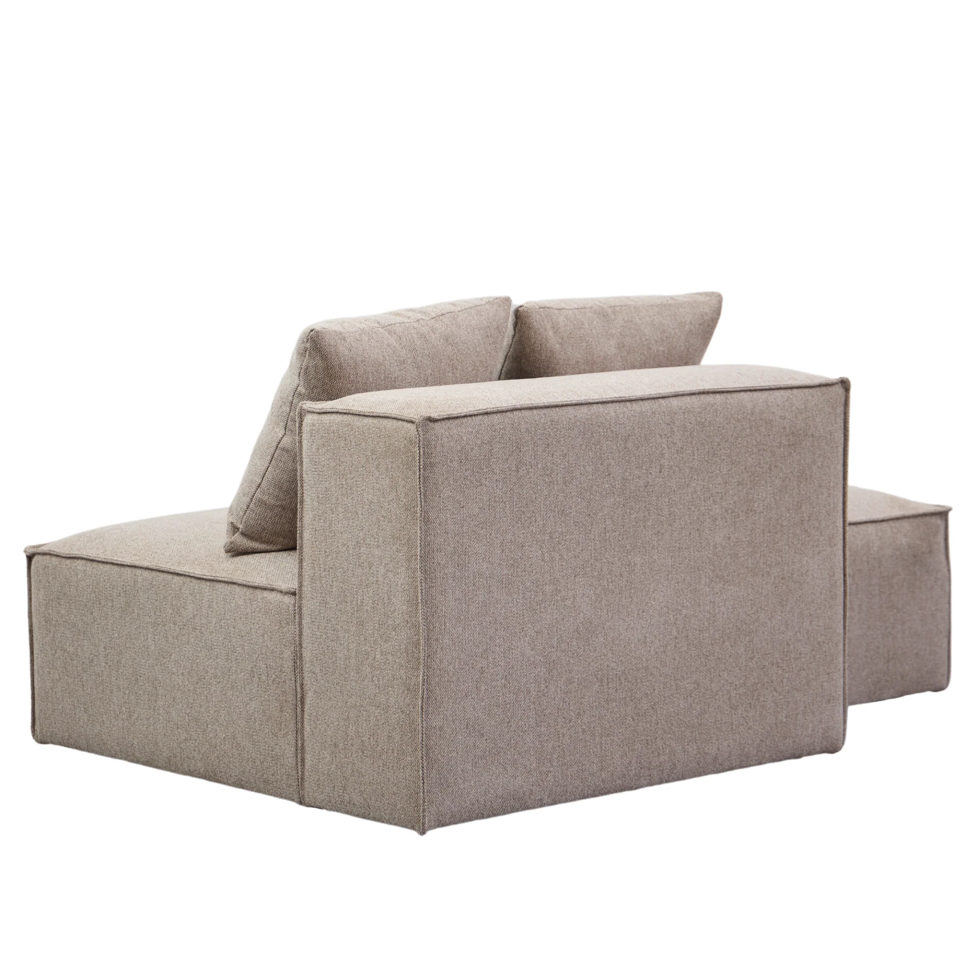 Hailey module avec dossier partiel côté gauche en sable L : 148 x P : 100 x H : 65 cm - Image 6