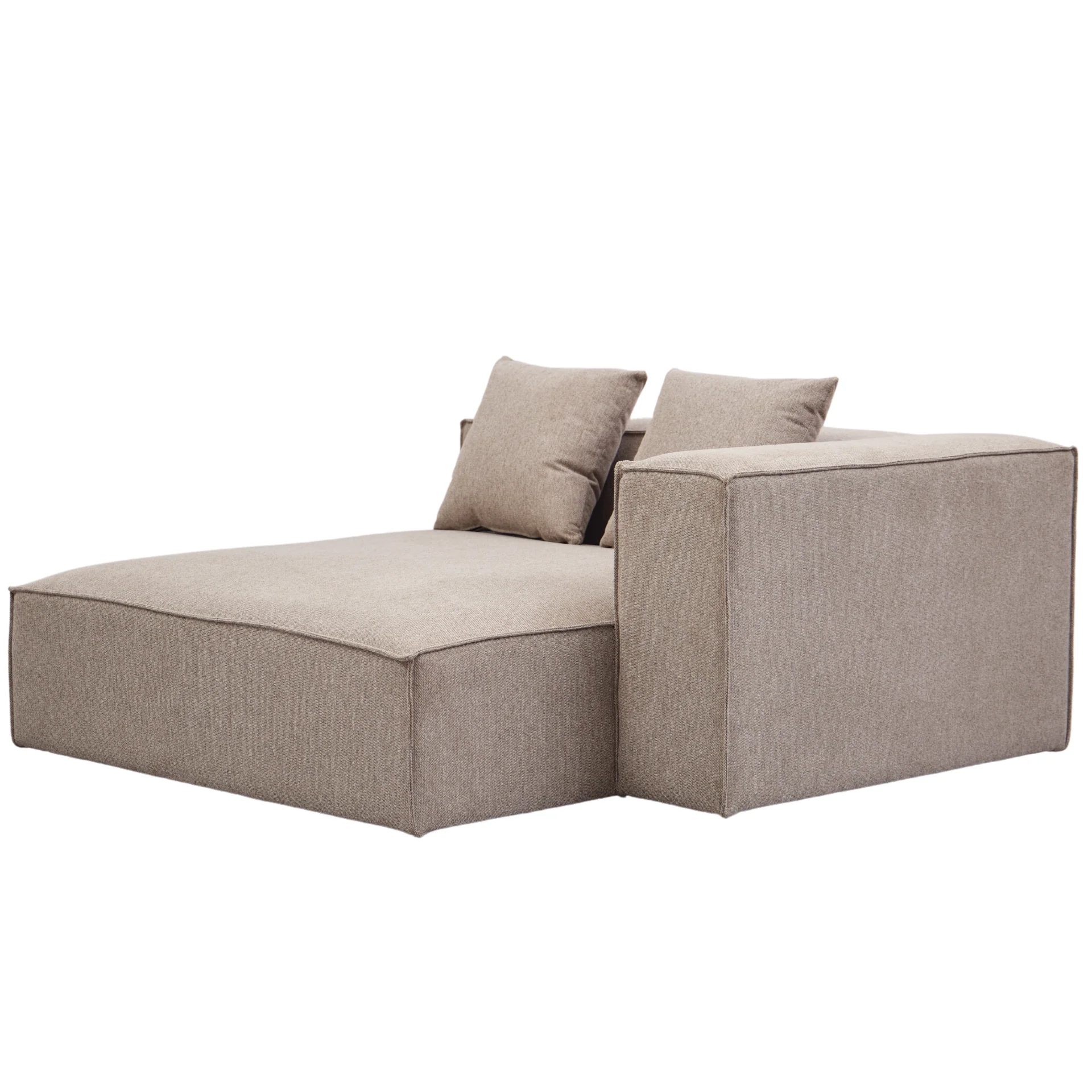Hailey module chaiselong droit en sable L : 147 x P : 148 x H : 65 cm - Image 4