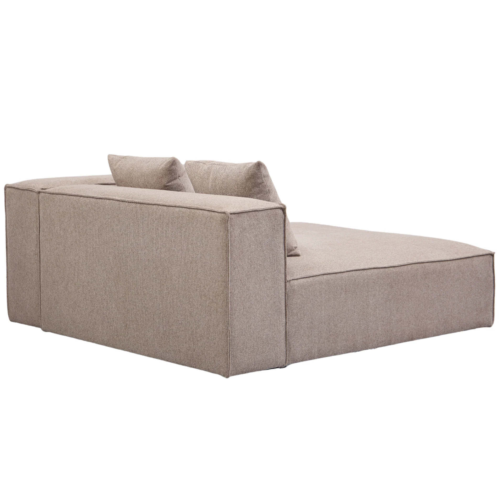 Hailey module chaiselong droit en sable L : 147 x P : 148 x H : 65 cm - Image 6