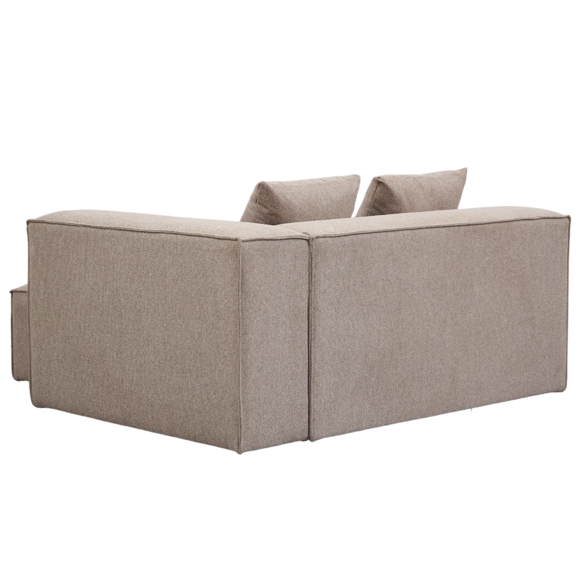 Hailey module chaiselong droit en sable L : 147 x P : 148 x H : 65 cm - Image 8