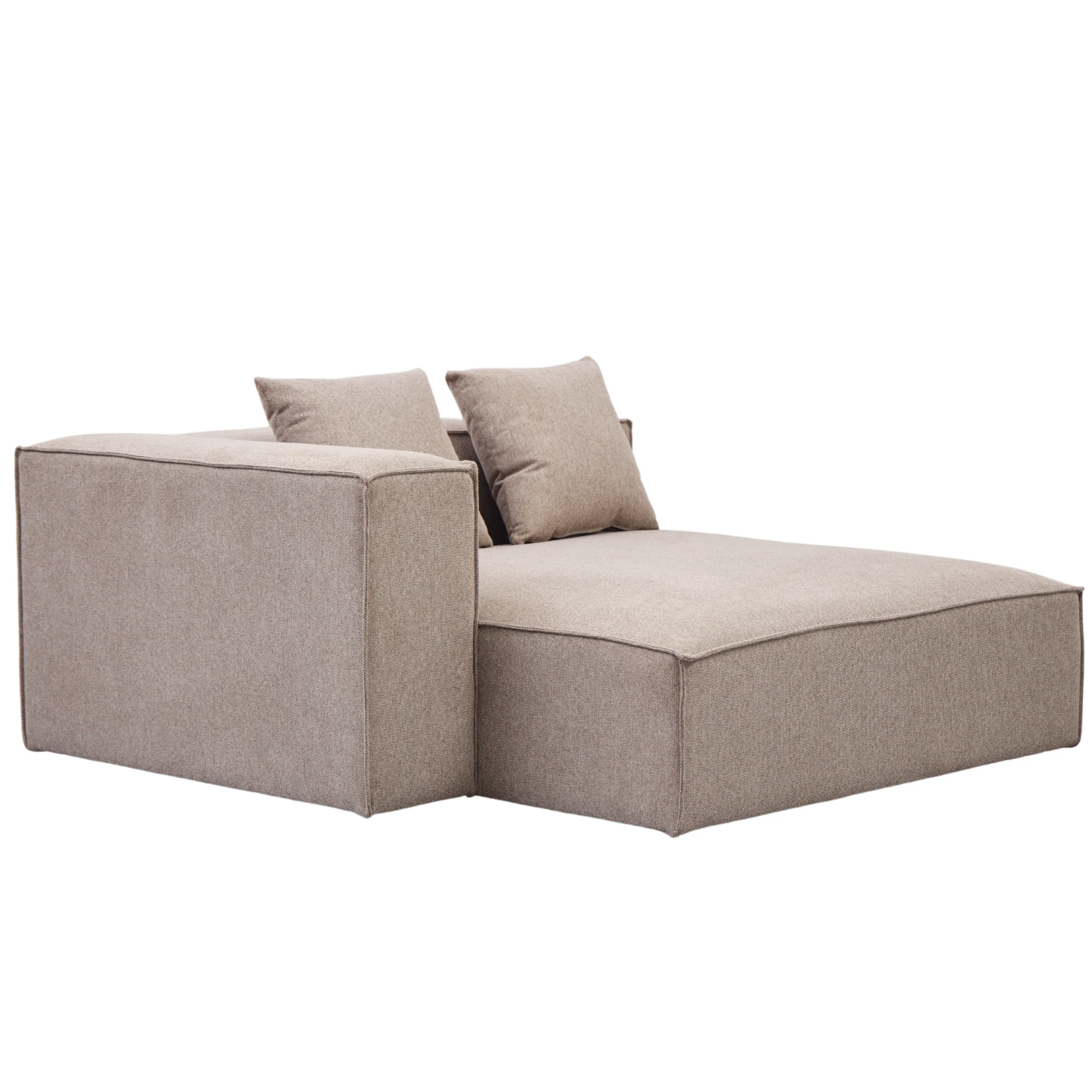 Hailey module chaiselong gauche en sable L : 147 x P : 148 x H : 65 cm - Image 4