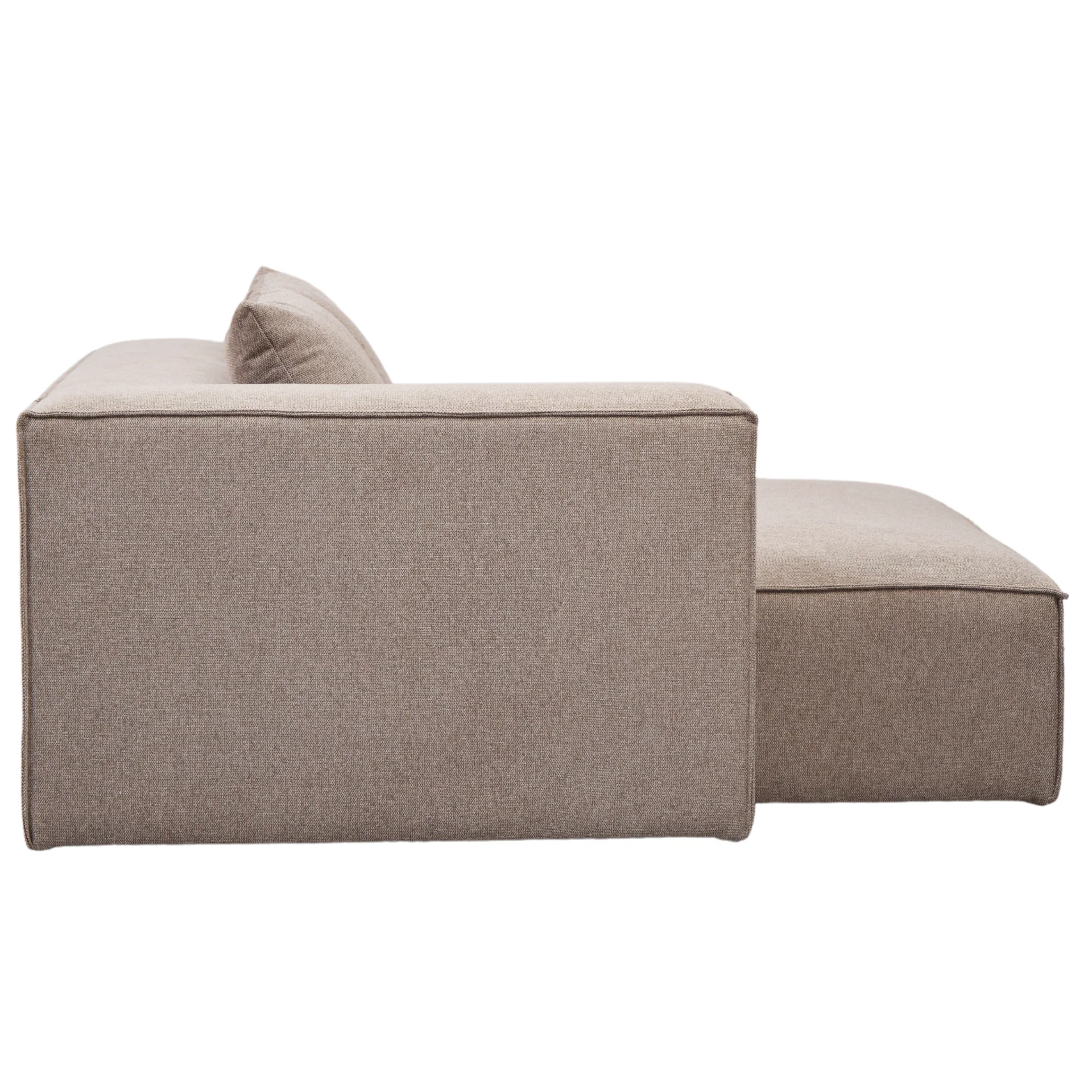 Hailey module chaiselong gauche en sable L : 147 x P : 148 x H : 65 cm - Image 8