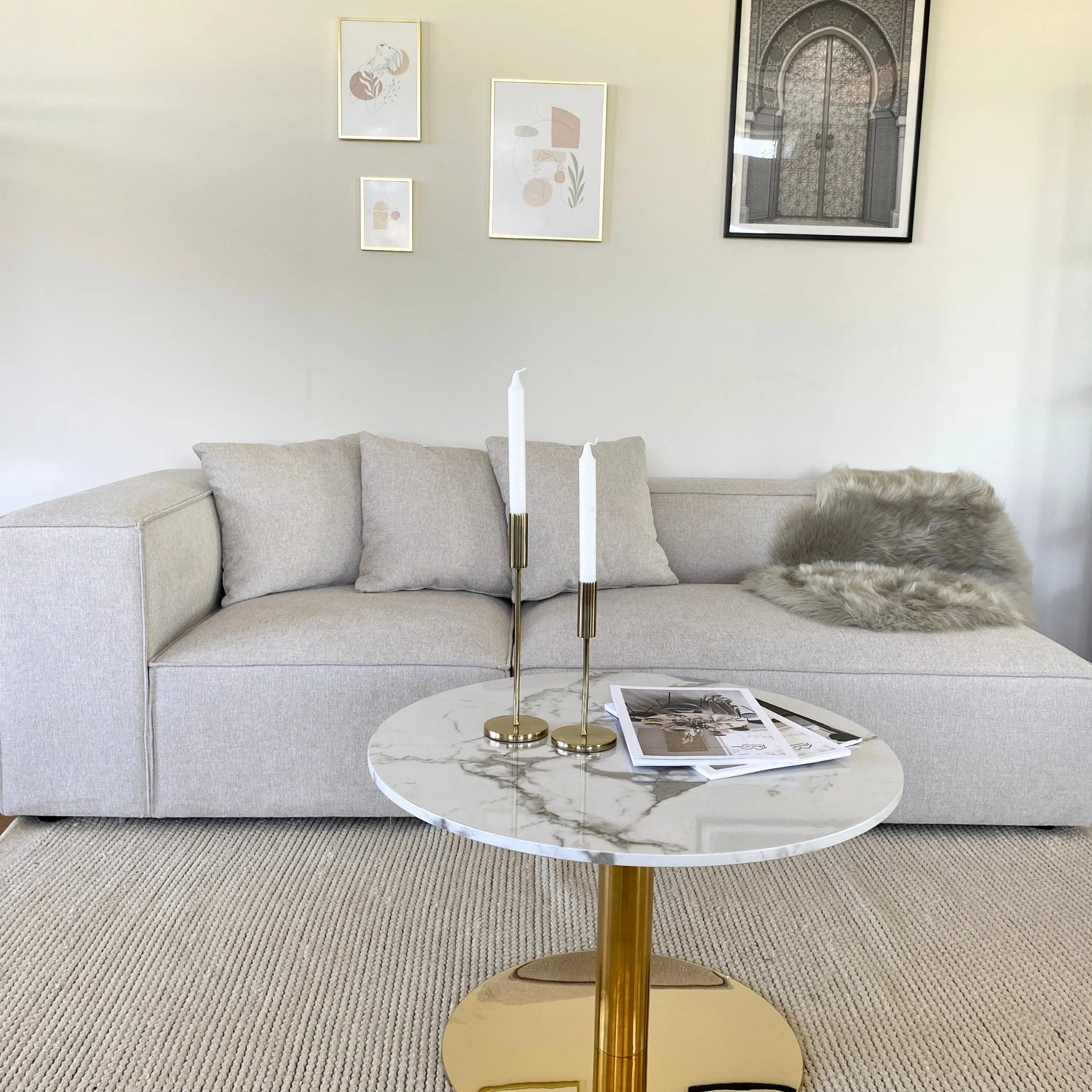Hailey - Module d'angle beige L: 100 x P: 100 x H: 65 cm - Image 3