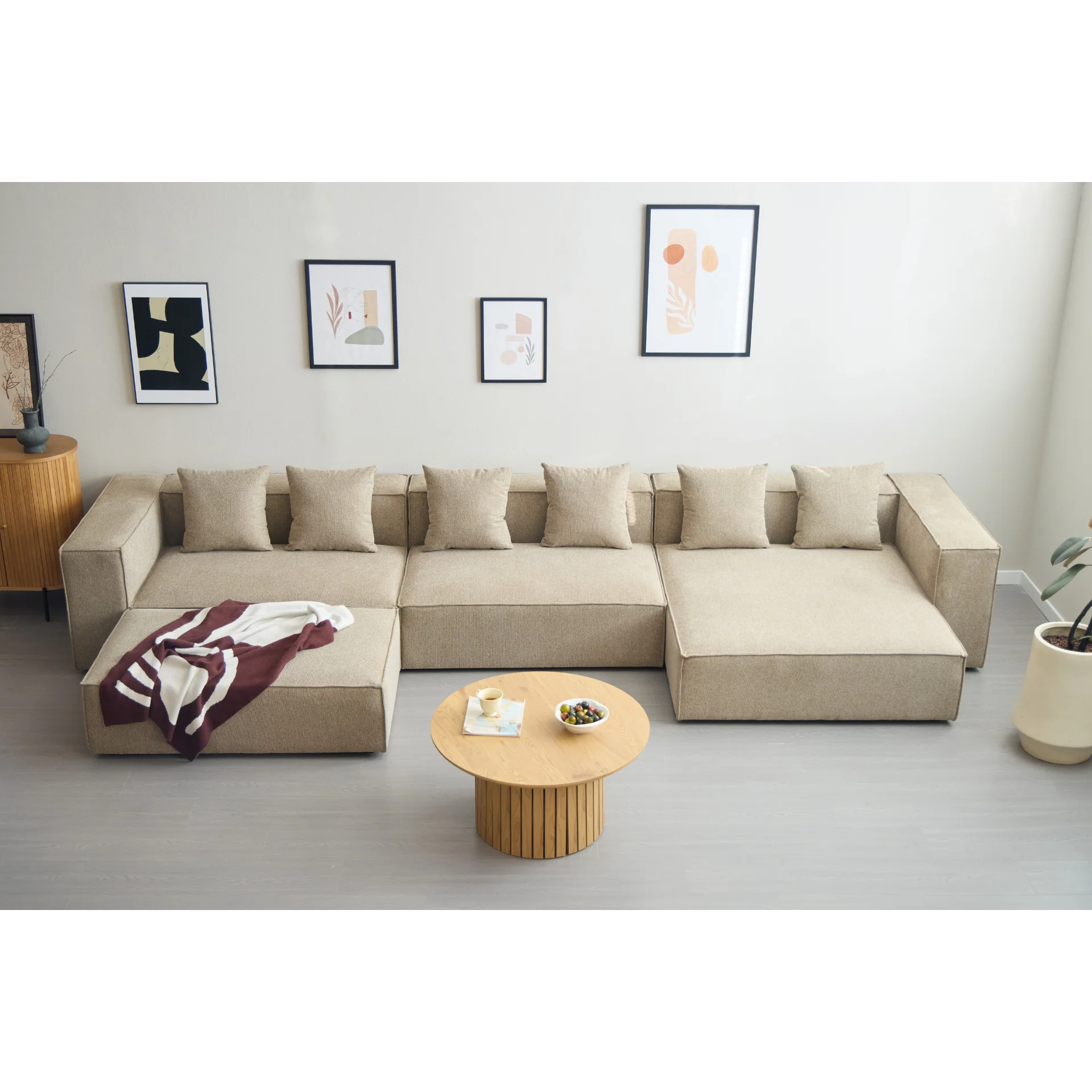 Hailey pouf en sable 121 x 74 cm - Image 2