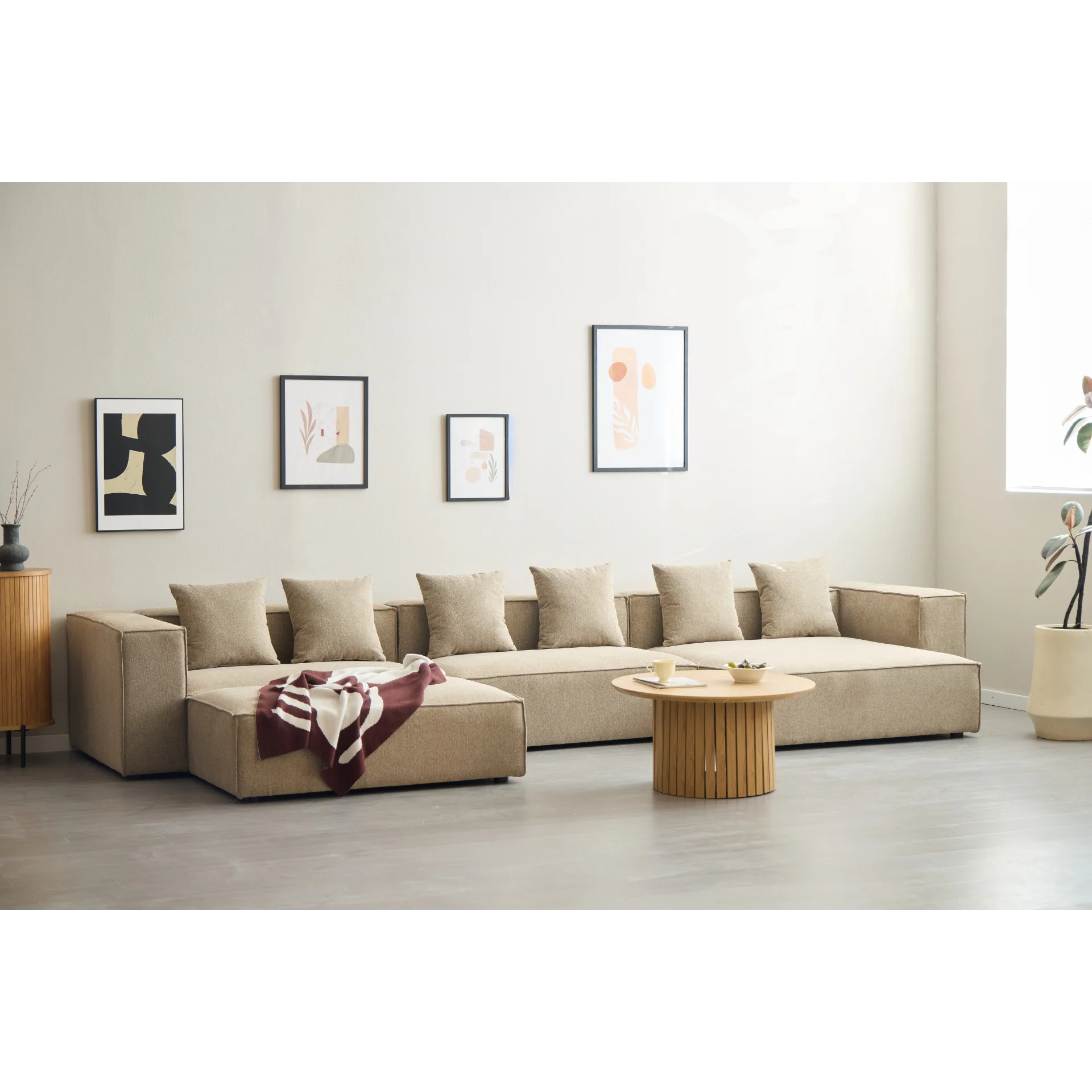 Hailey pouf en sable 121 x 74 cm - Image 3