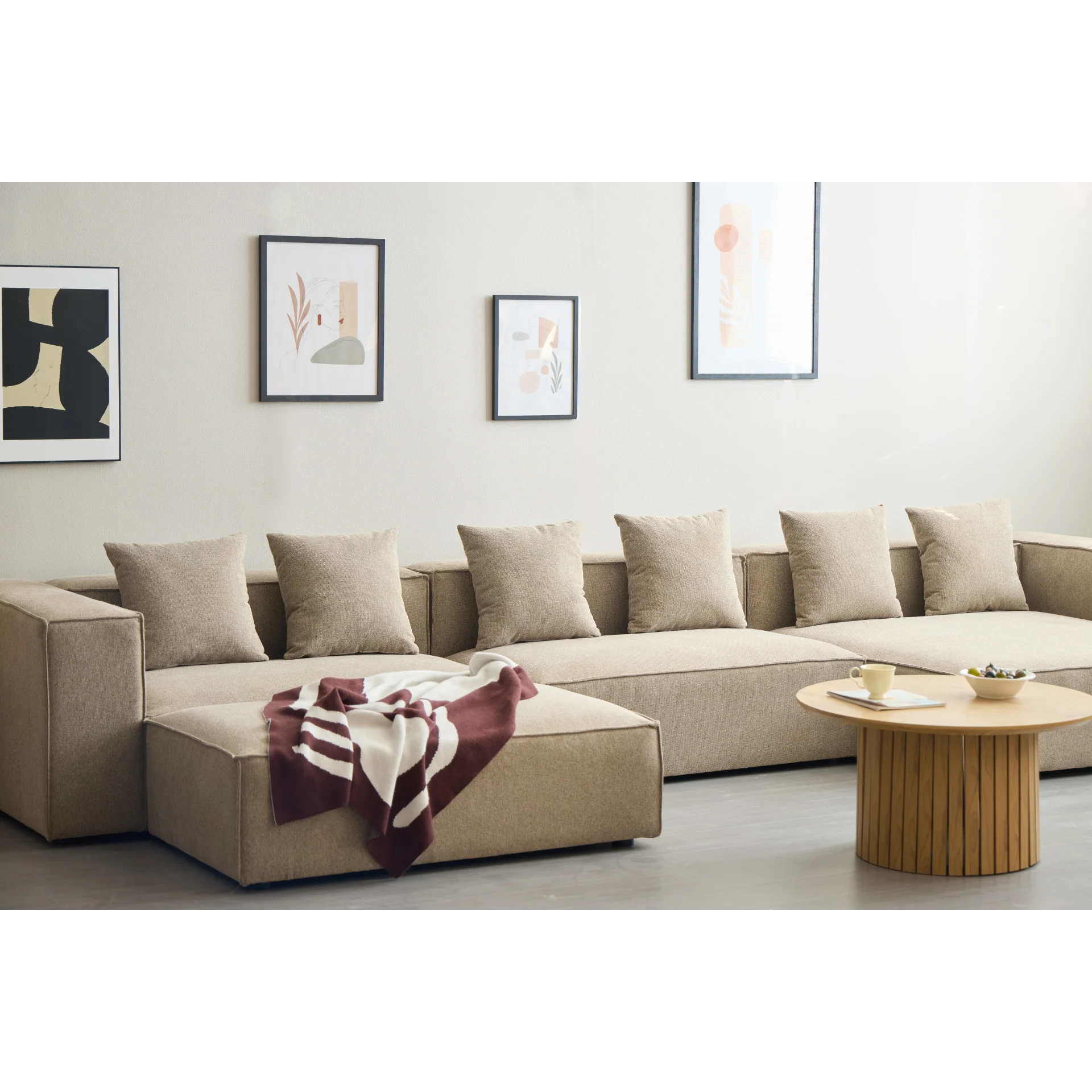 Hailey pouf en sable 121 x 74 cm - Image 4