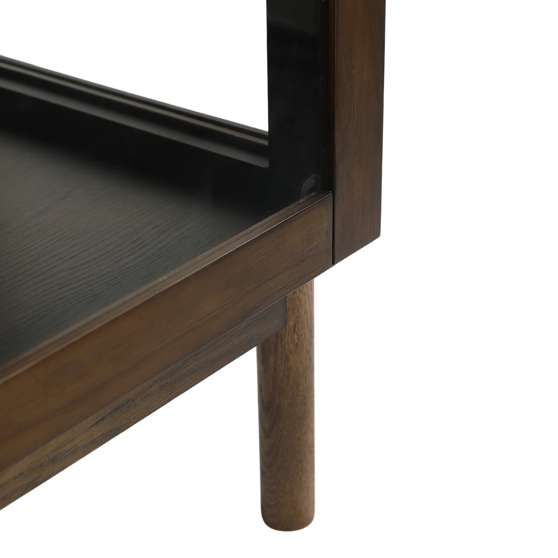 Havana  Buffet/armoire en verre en chêne fumé avec 3 portes - 80x40x140 cm - Image 5