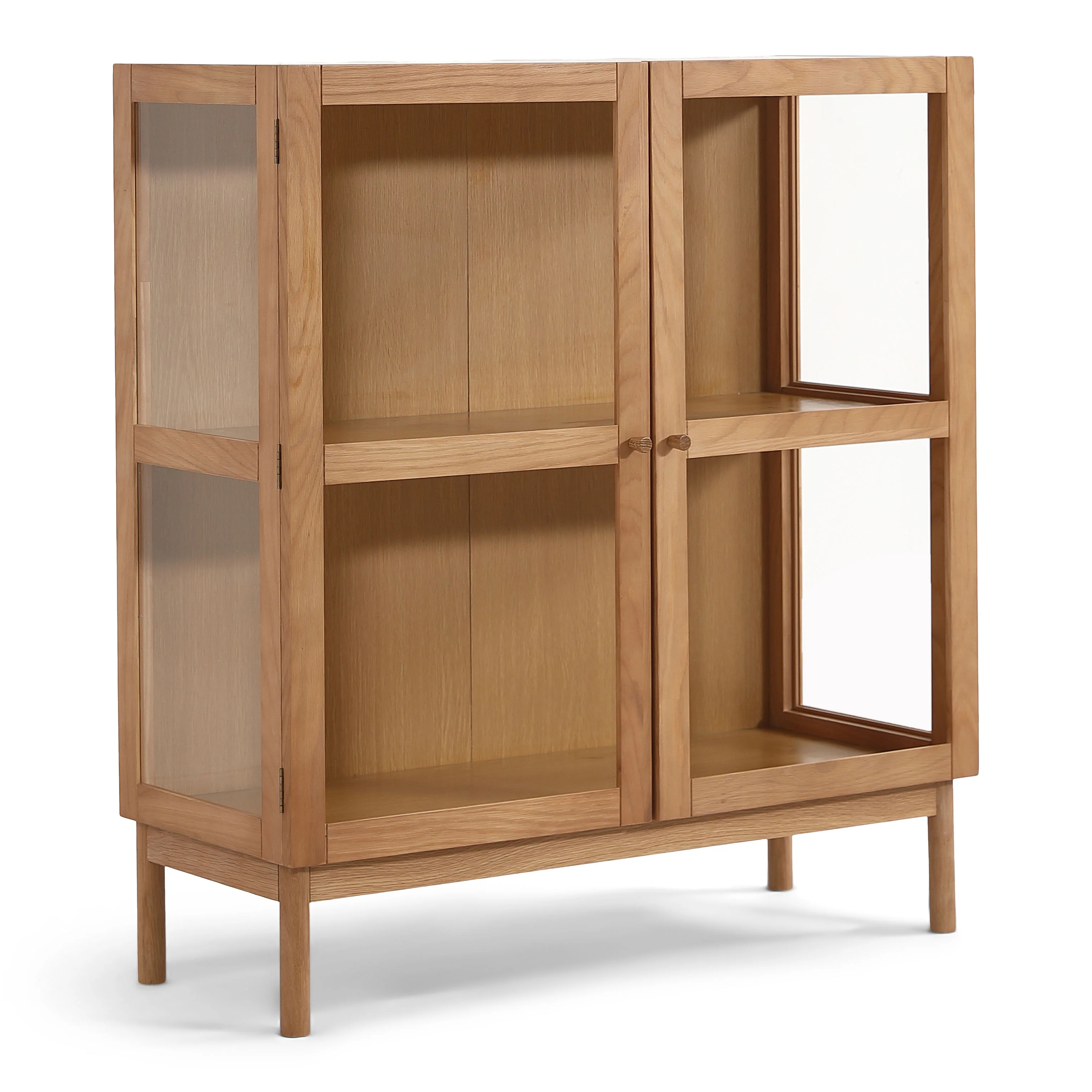 Havana vitrine en chêne, 2 portes - 110x40x100 cm - Image 4