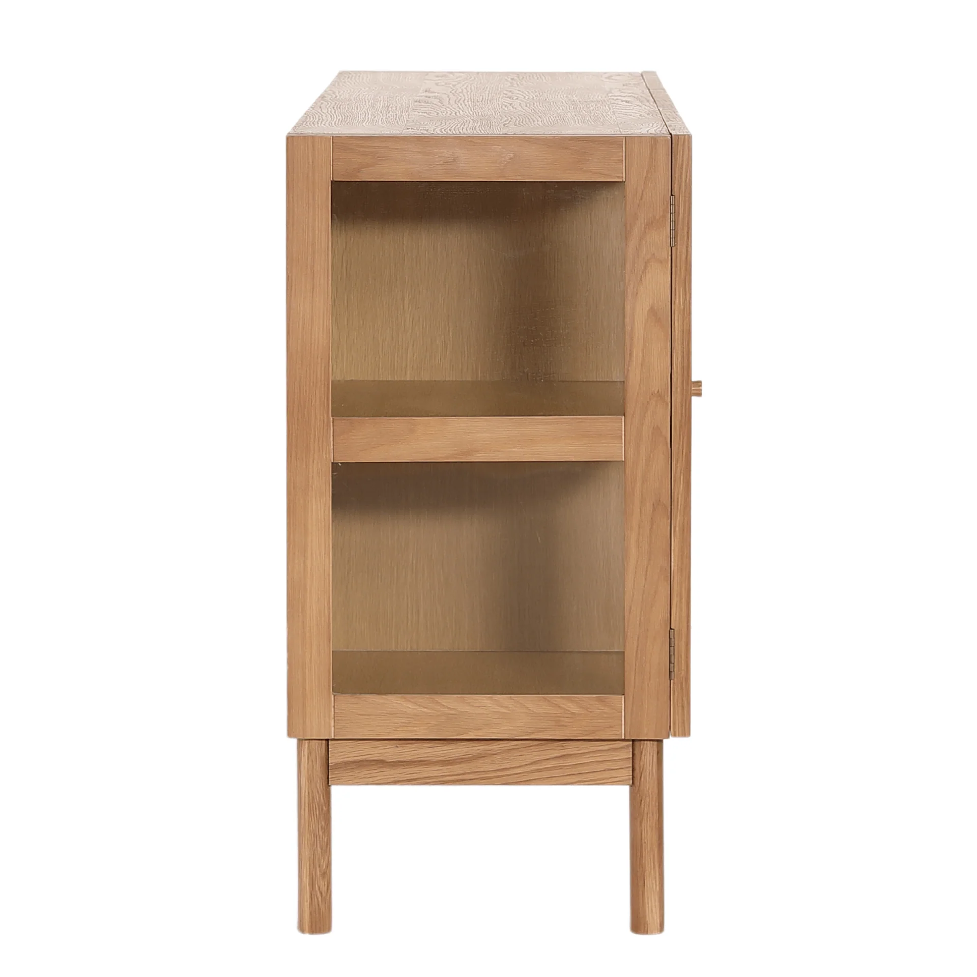 Havana Buffet/armoire en verre en chêne avec 3 portes - 80x40x140 cm - Image 6