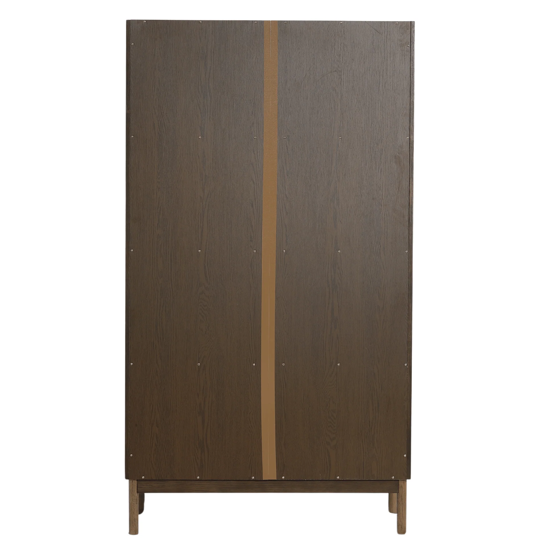 Havana - Vitrine en chêne fumé avec 2 portes - 180 x 40 x 100 cm - Image 5
