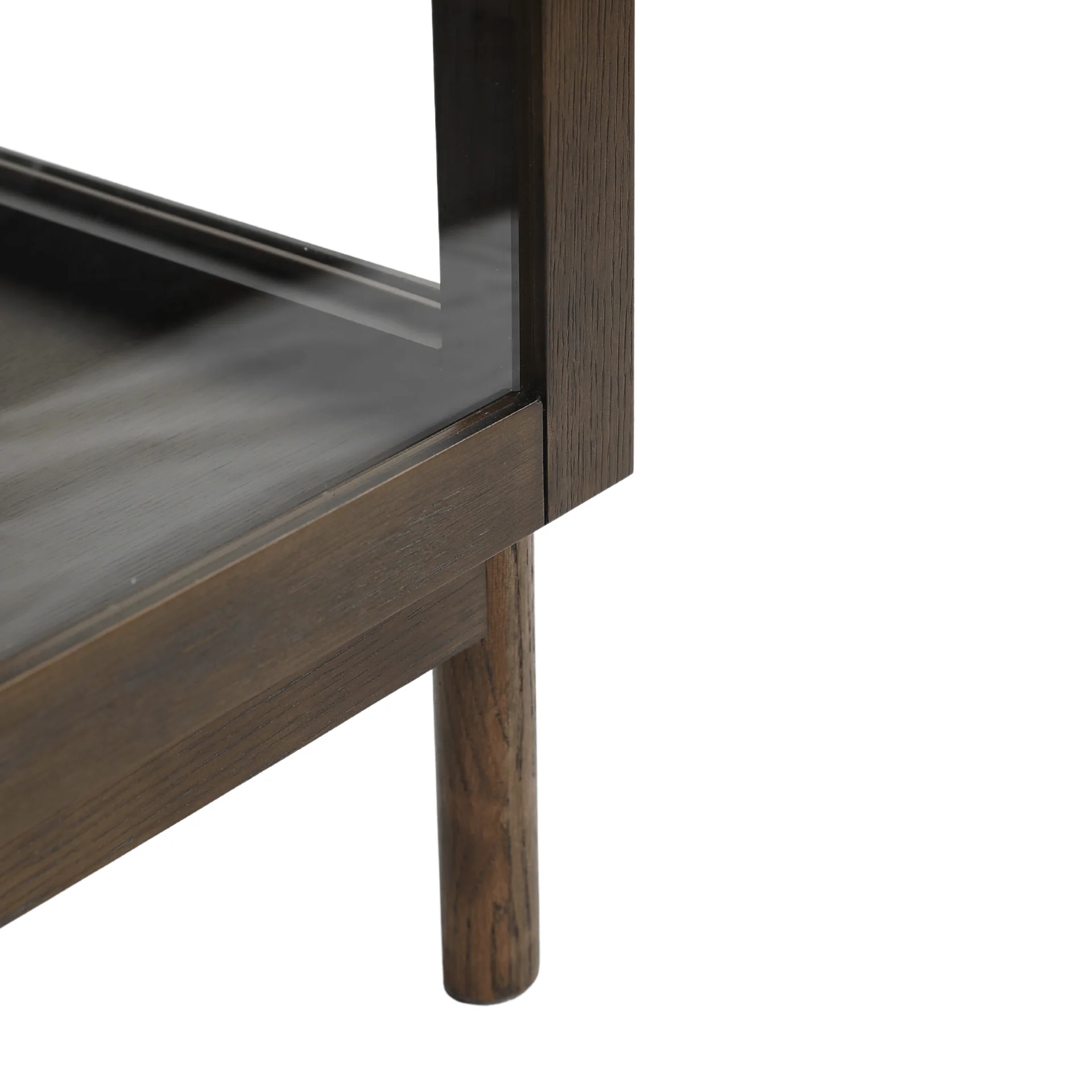 Havana - Vitrine en chêne fumé avec 2 portes - 180 x 40 x 100 cm - Image 8