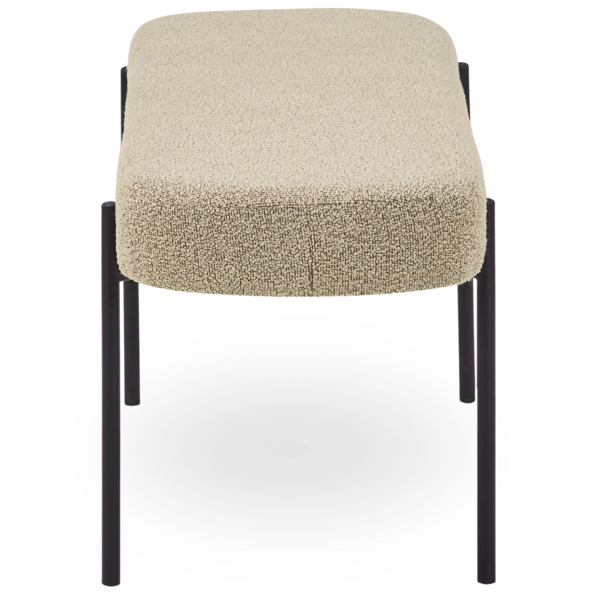Helena banc en bouclé beige 100x36x43 cm - Image 3