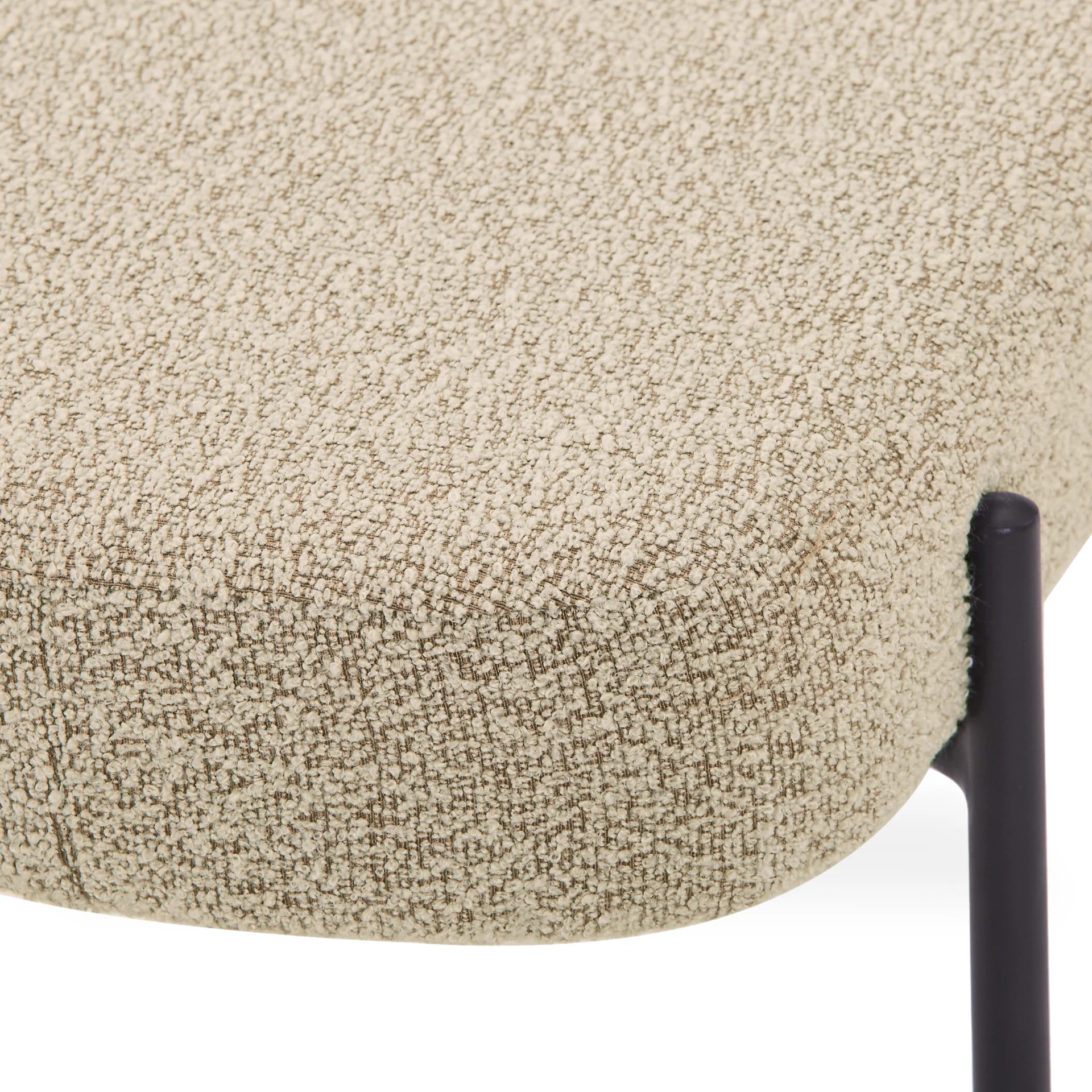 Helena banc en bouclé beige 100x36x43 cm - Image 4