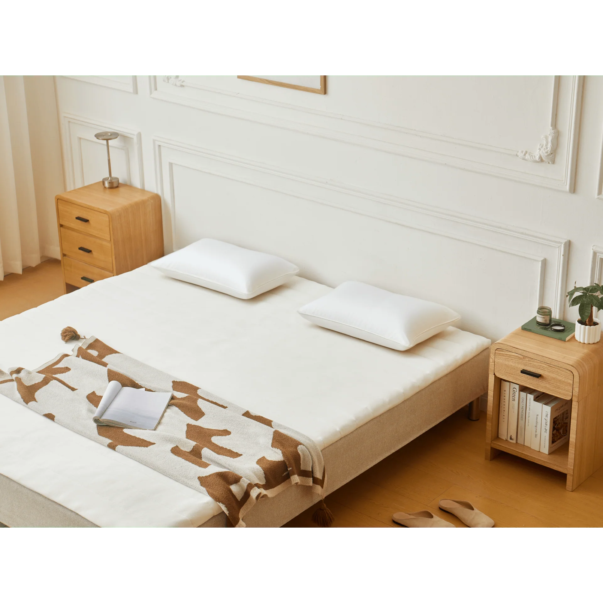 Henry surmatelas blanc en mousse PU 180x200x4 cm - Image 4