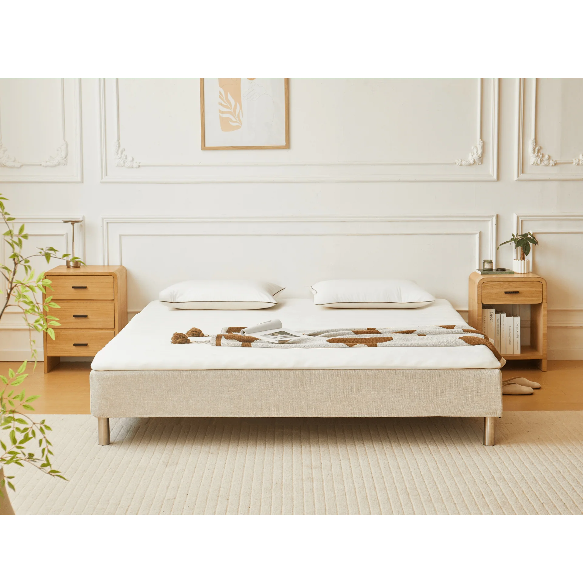 Henry surmatelas blanc en mousse PU 180x200x4 cm - Image 5