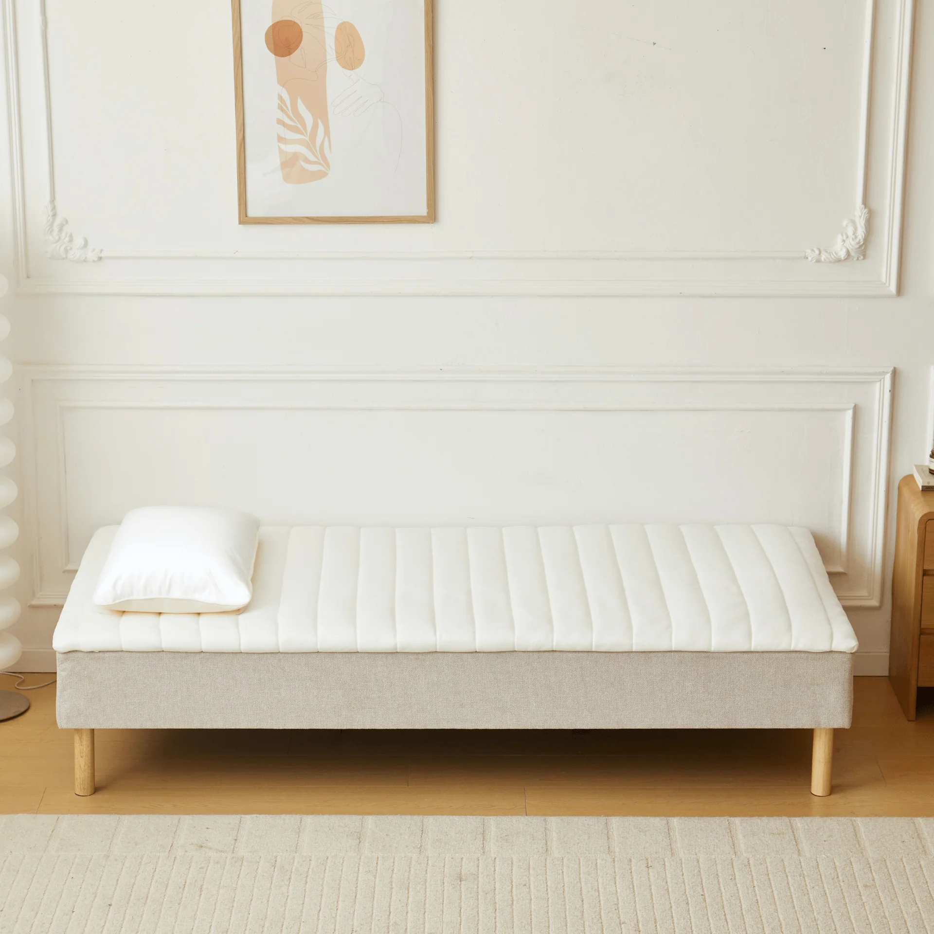 Henry surmatelas blanc en mousse PU 90x200x4 cm - Image 6
