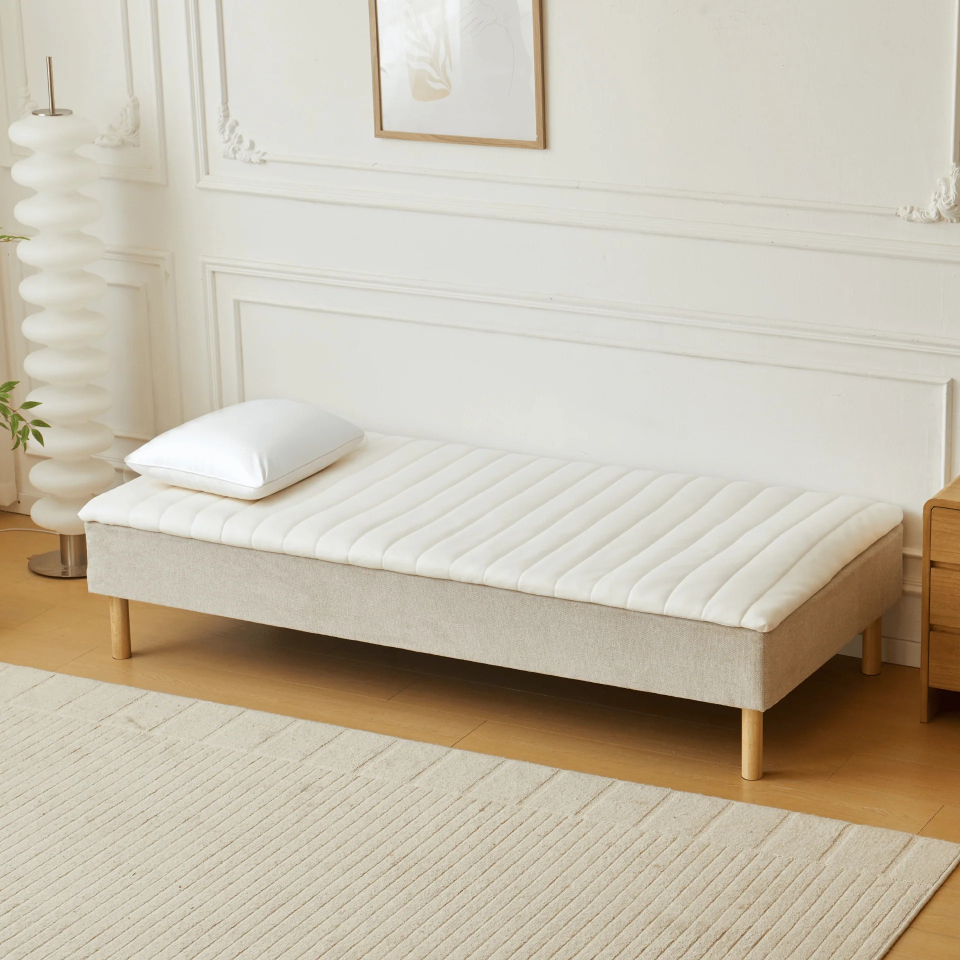 Henry surmatelas blanc en mousse PU 90x200x4 cm - Image 7