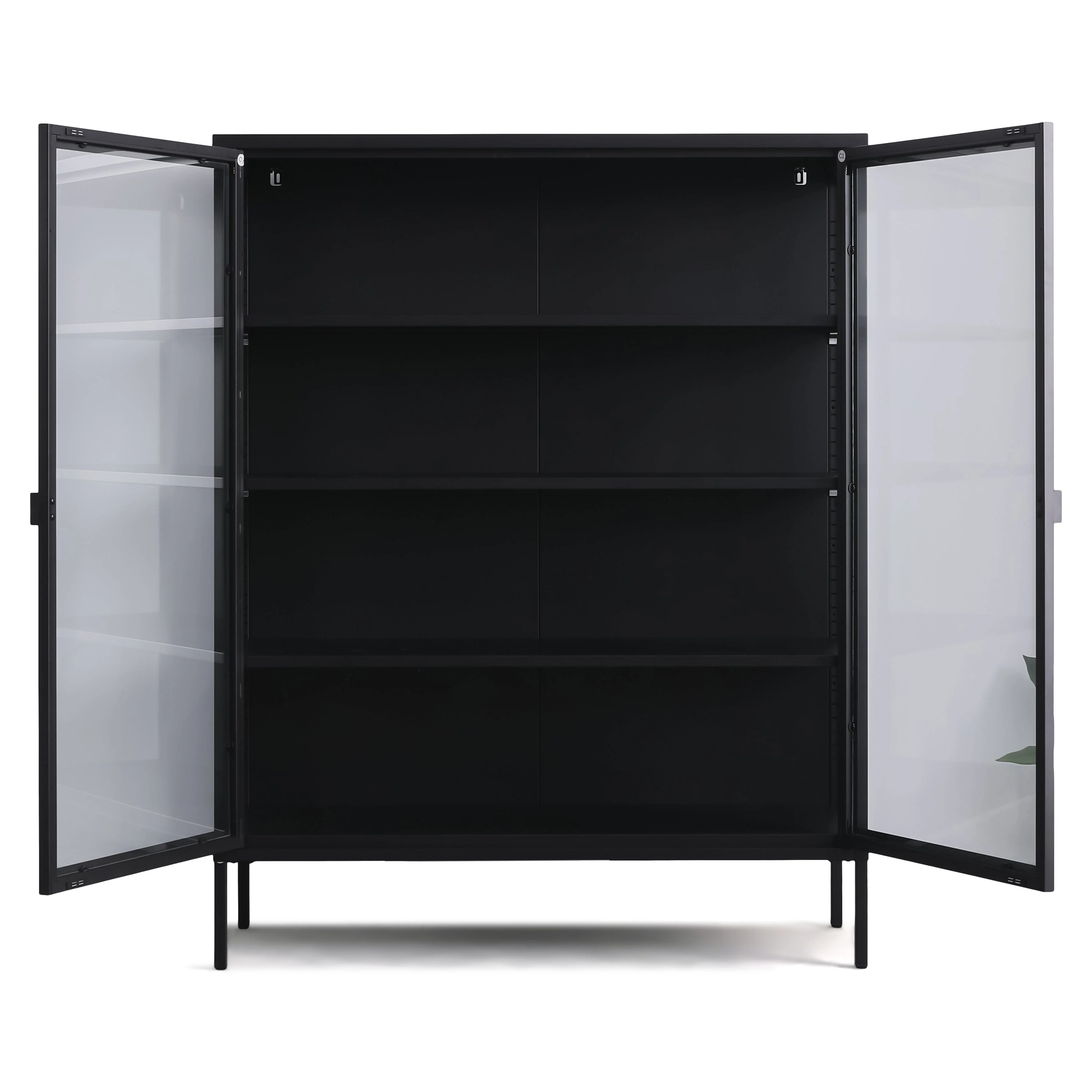 Herman - Vitrine en métal noir/verre 110 x 40 x 140 cm - Image 6