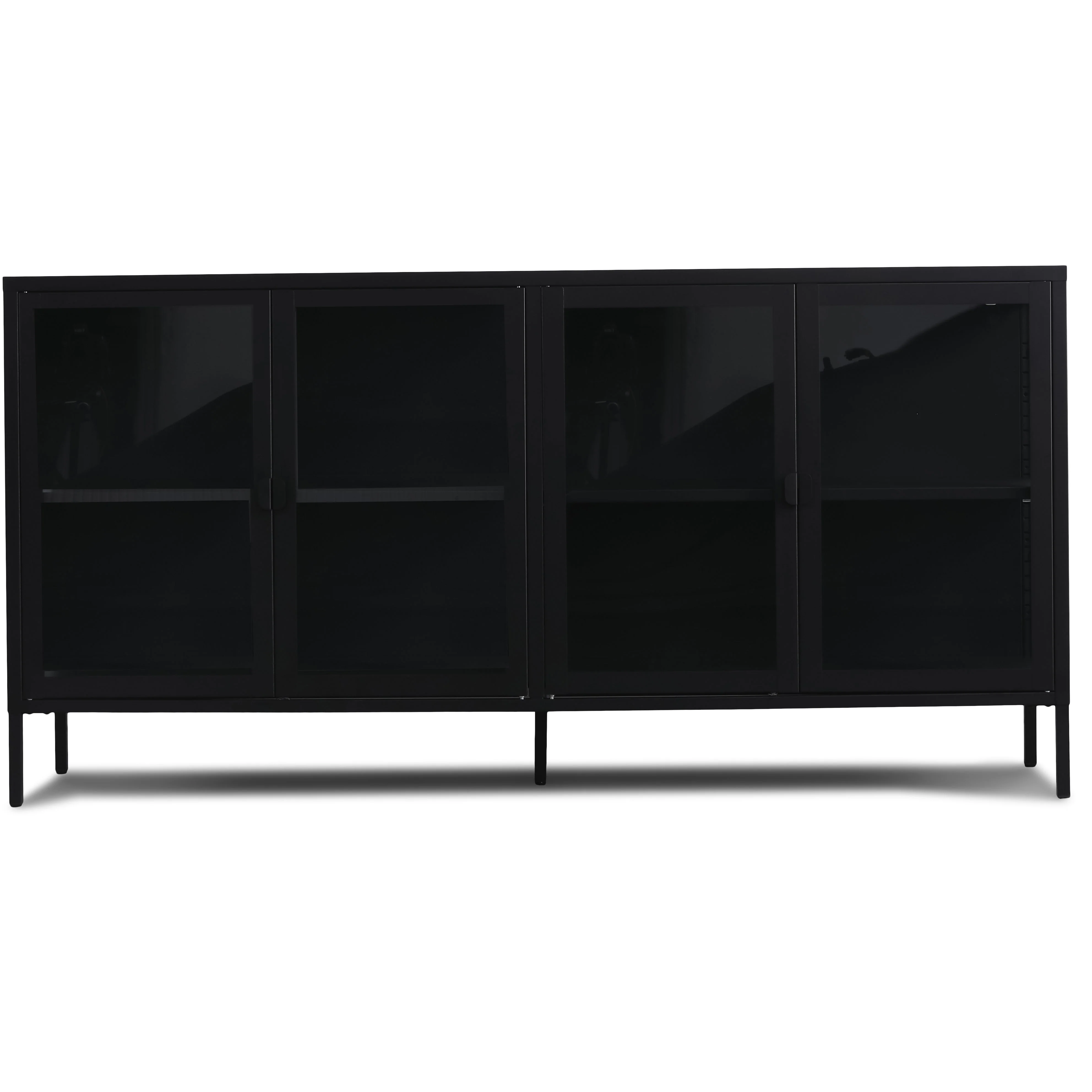 Herman - Vitrine en métal noir/verre 170 x 40 x 85 cm - Image 3