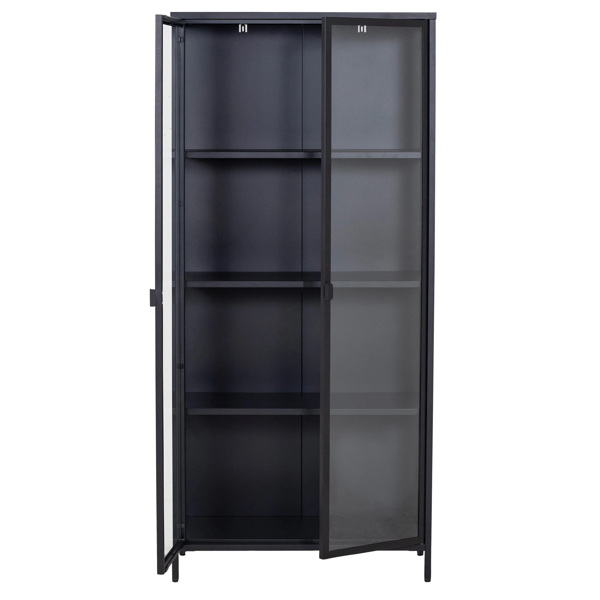 Herman - Vitrine en métal noir/verre 80 x 40 x 180 cm - Image 8