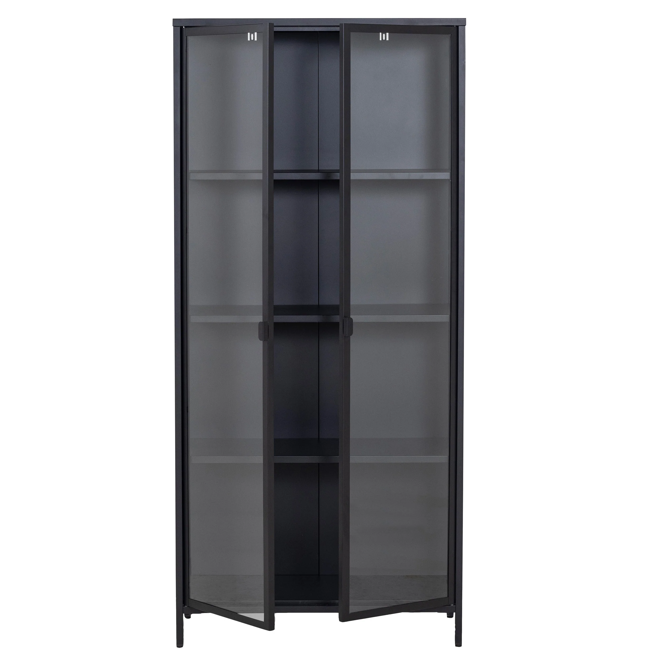 Herman - Vitrine en métal noir/verre 80 x 40 x 180 cm - Image 9