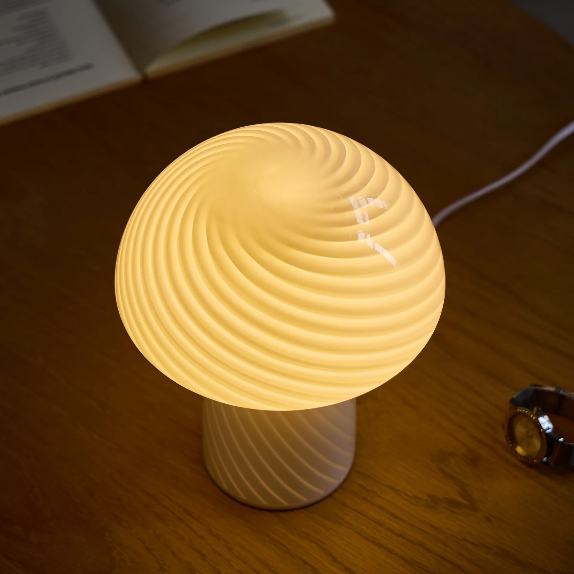 Ida Mushroom lampe LED blanche 24 cm - Image 4