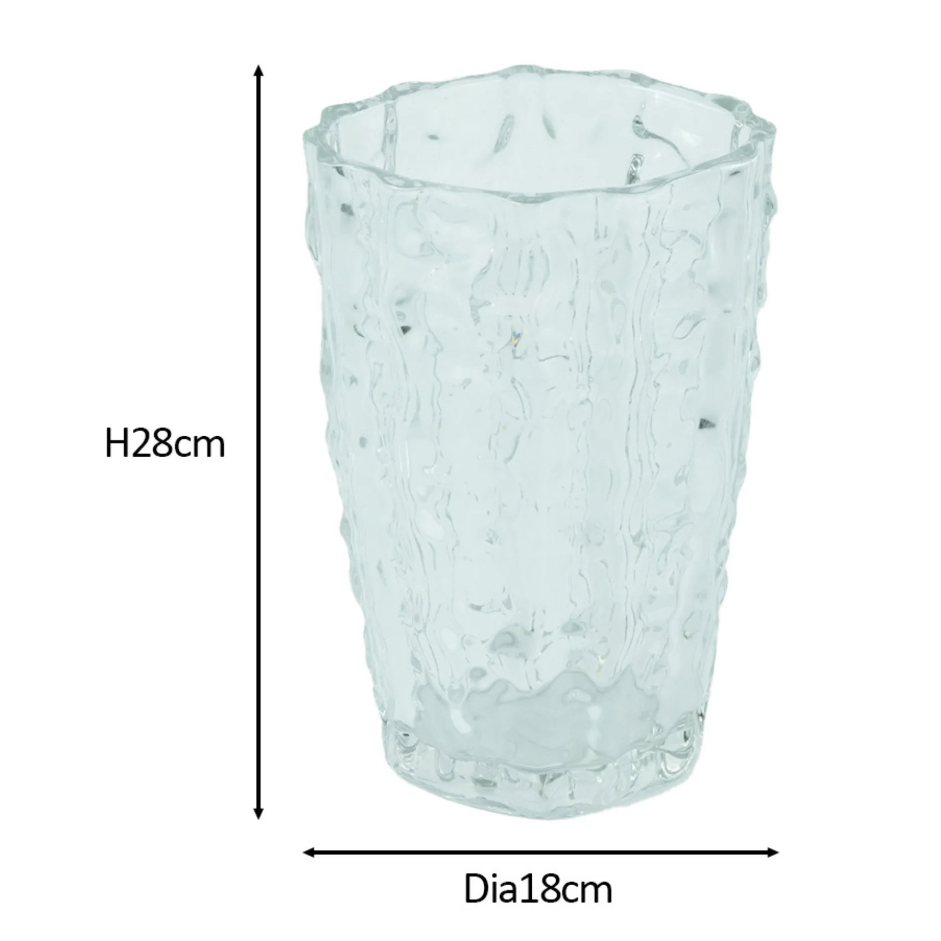 Iris vase en verre multicolore 28 cm - Image 4