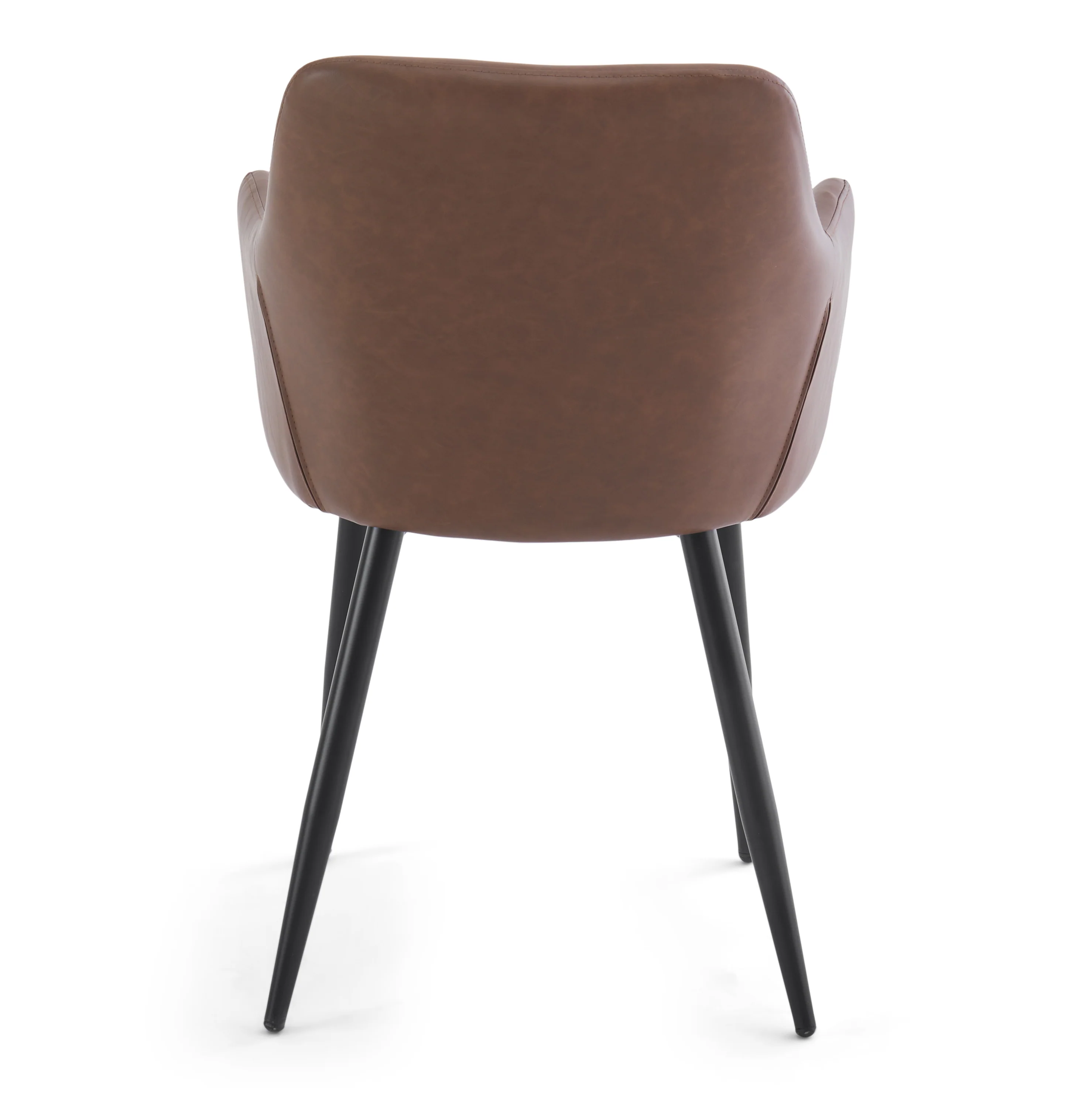 Isabella - chaise de salle à manger en cuir synthétique brun - Image 5