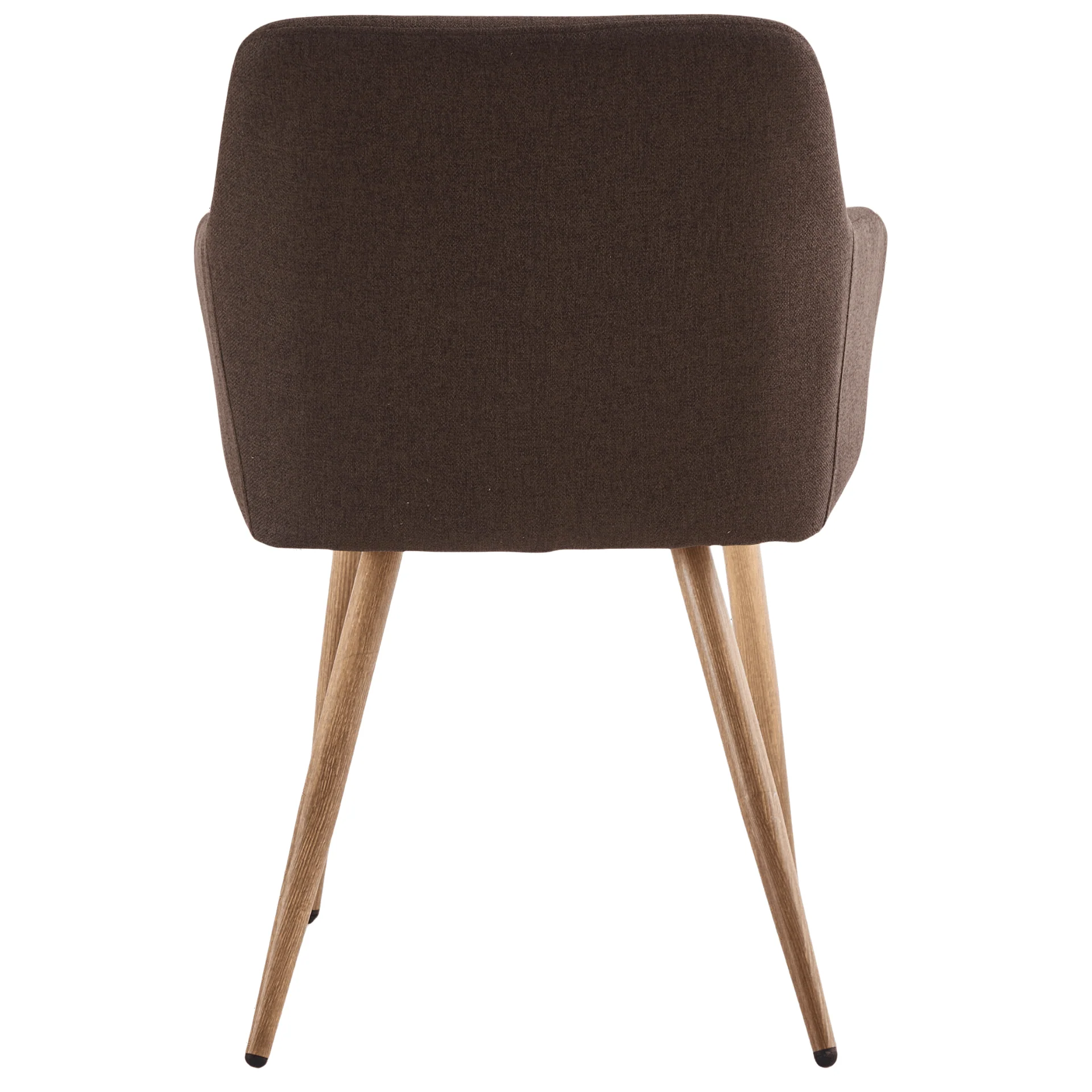Jenna - Chaise de salle à manger en tissu marron avec aspect chêne - Image 5
