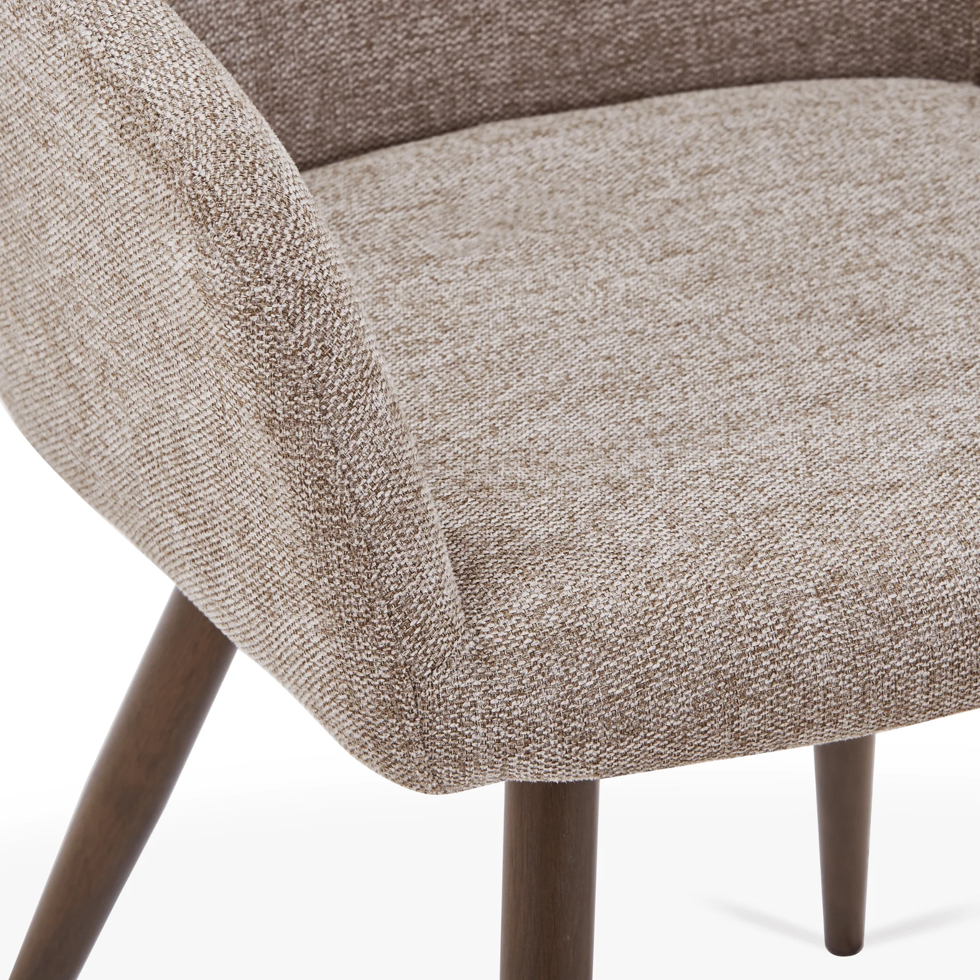 Jenna chaise de salle à manger - textile sable et aspect chêne fumé - Image 10
